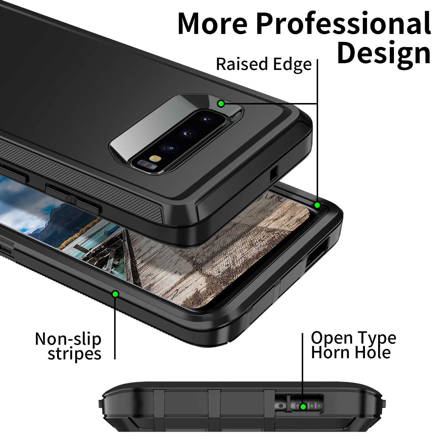 Mieziba For Galaxy S10E Case,Shockproof Dropproof Dustproof,3 Layer Full Body Protection Heavy Duty High Impact Hard Cover Case