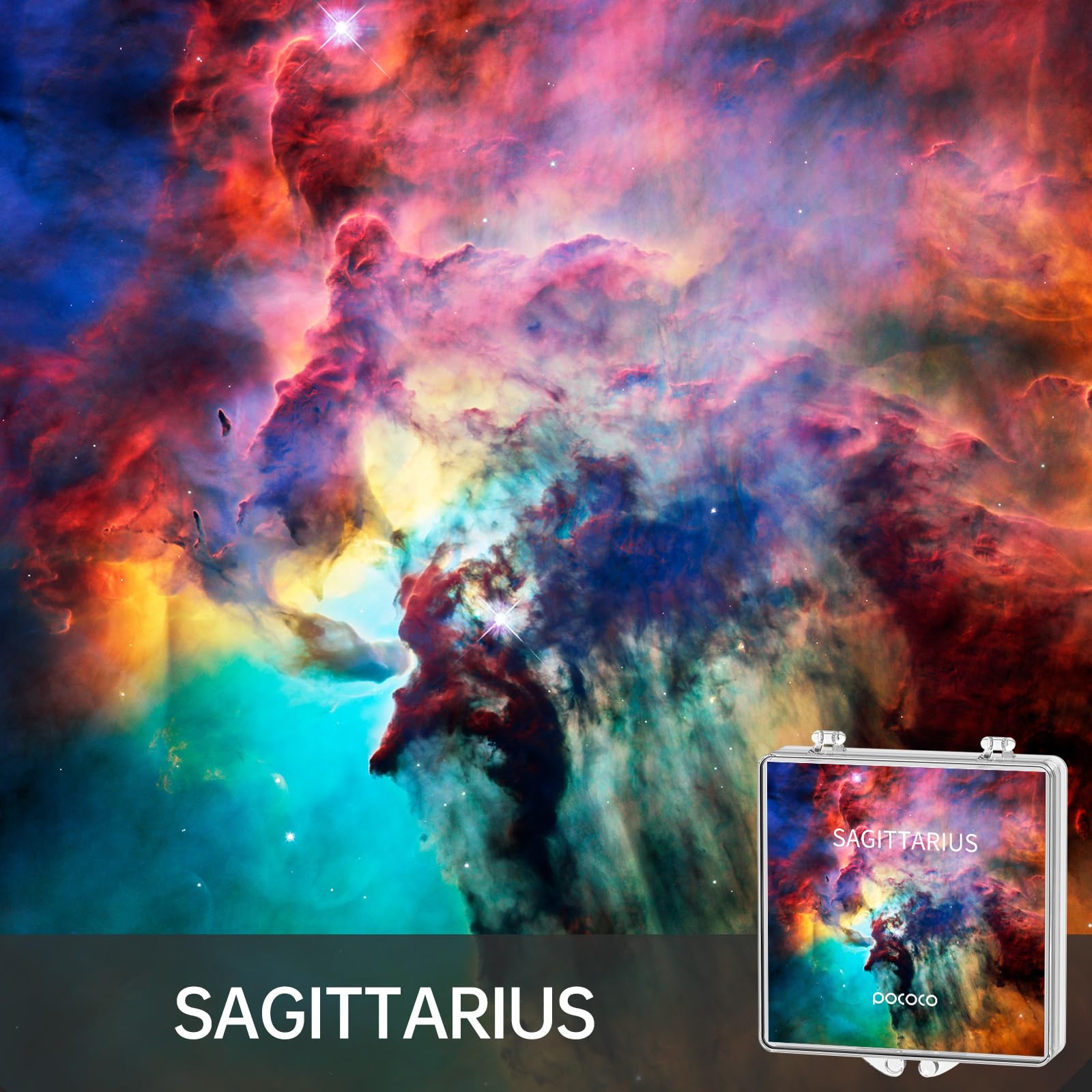 Pococo Realistic Constellation 2 Galaxy Star Projector Night Light Discs: Realistic Galaxy Patterns, 5K Ultra Hd, 96% Light Tran