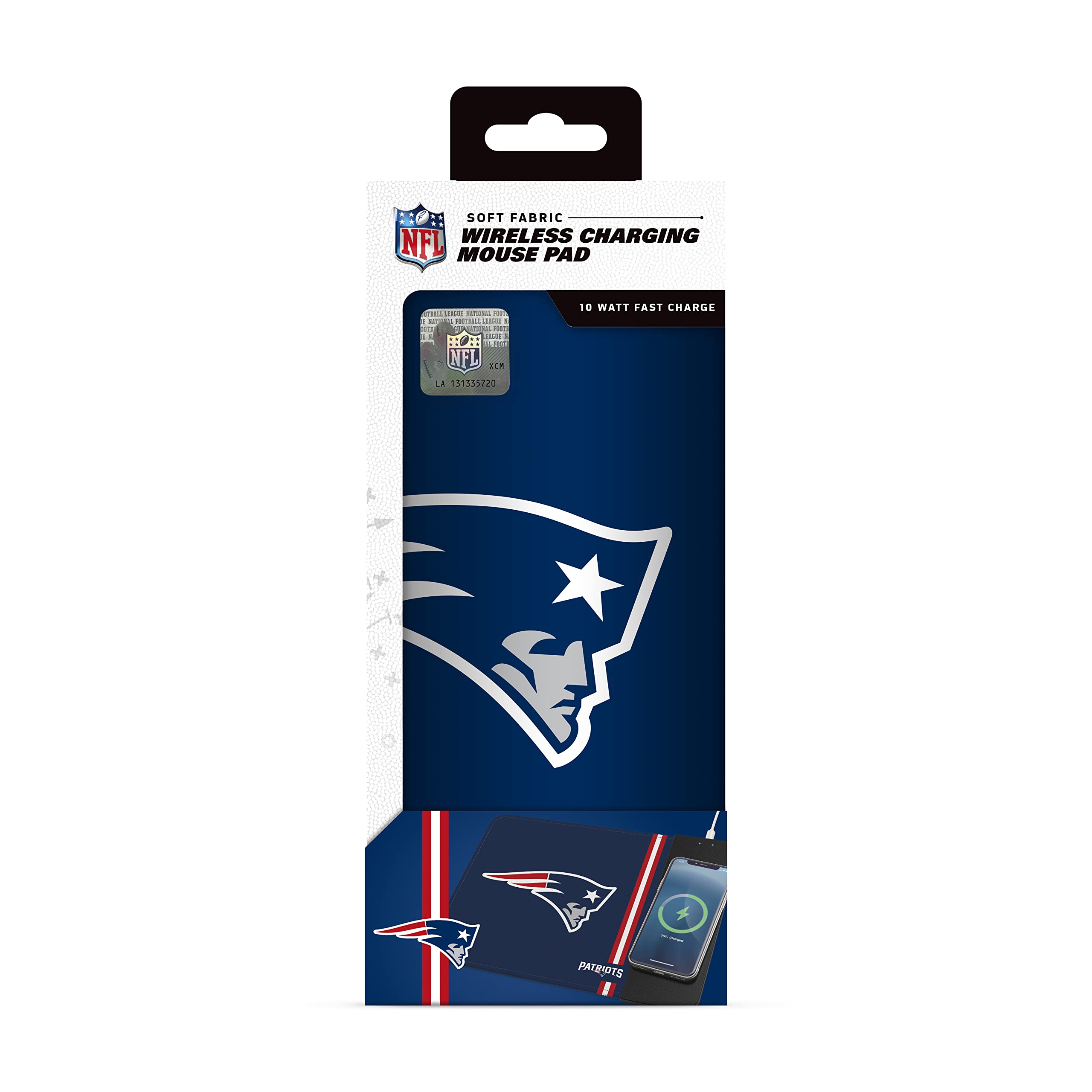Soar Nfl Wireless Charging Mouse Pad, New England Patriots