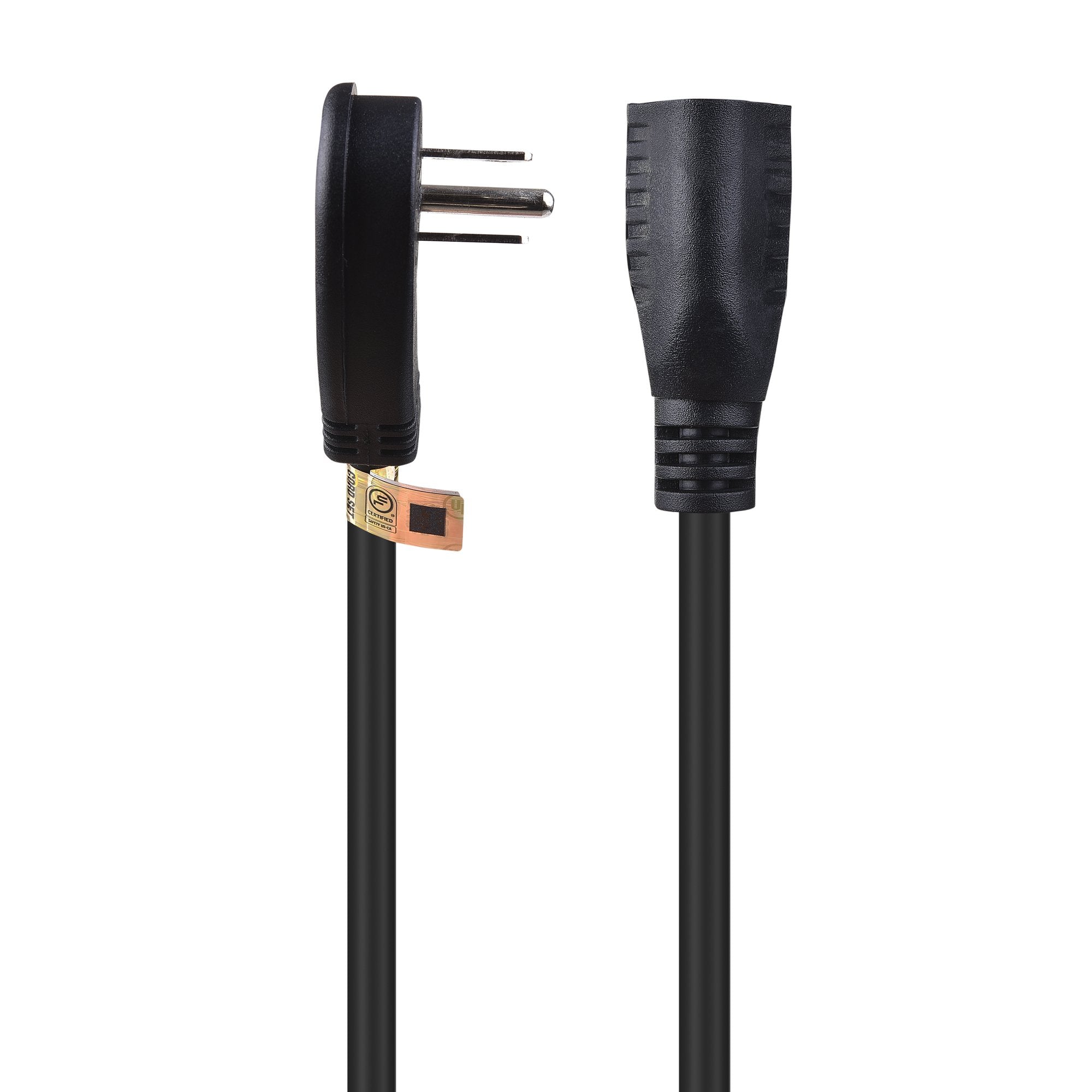 Cable Matters 2 Pack Low Profile Flat Plug Extension Cord (Power Extension Cable) 3 Feet (Nema 5 15P To Nema 5 15R)
