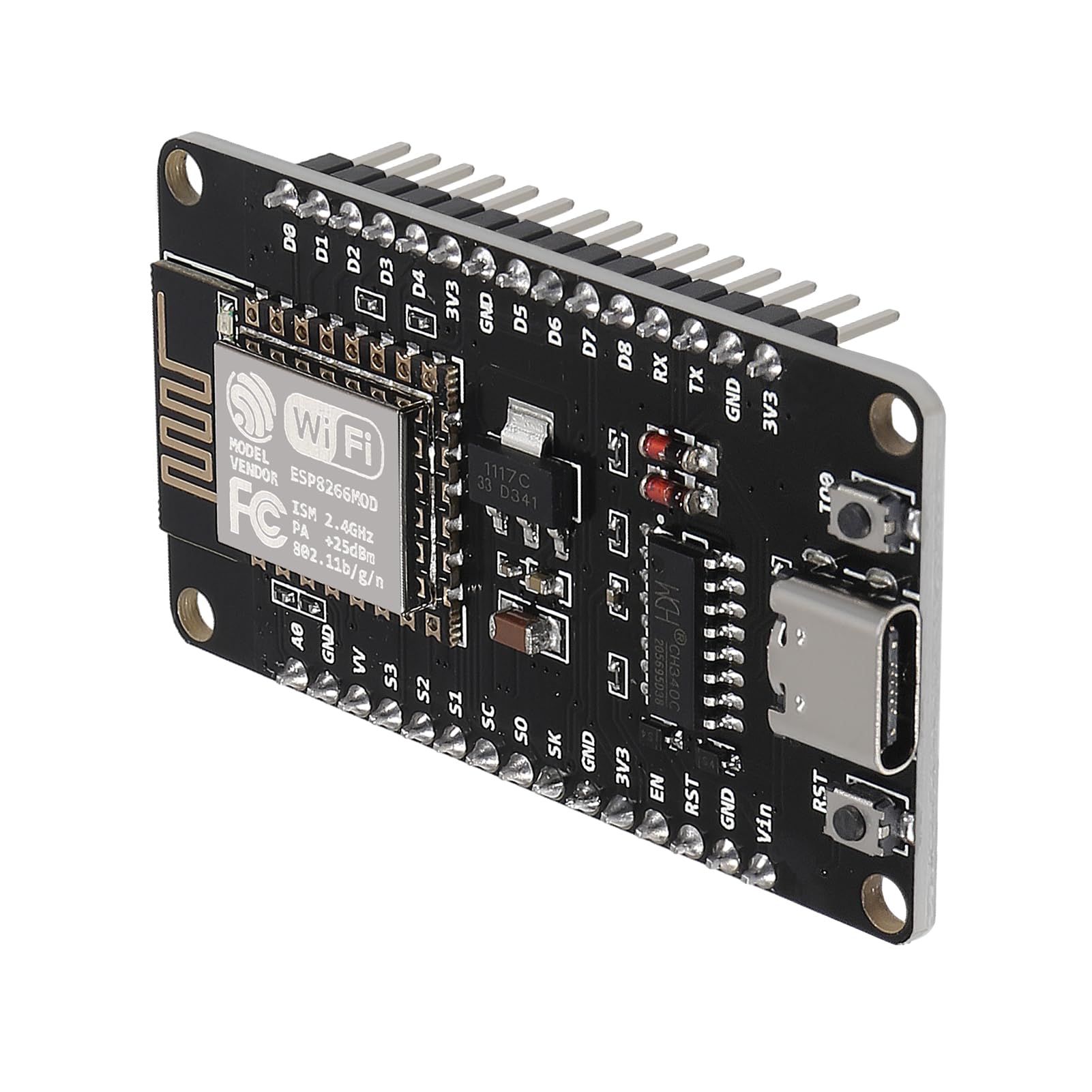 Aceirmc 3Pcs Type C Esp8266 Serial Wireless Module Ch340 Nodemcu V3 Lua Wifi Internet Of Things New Version Development Board Co