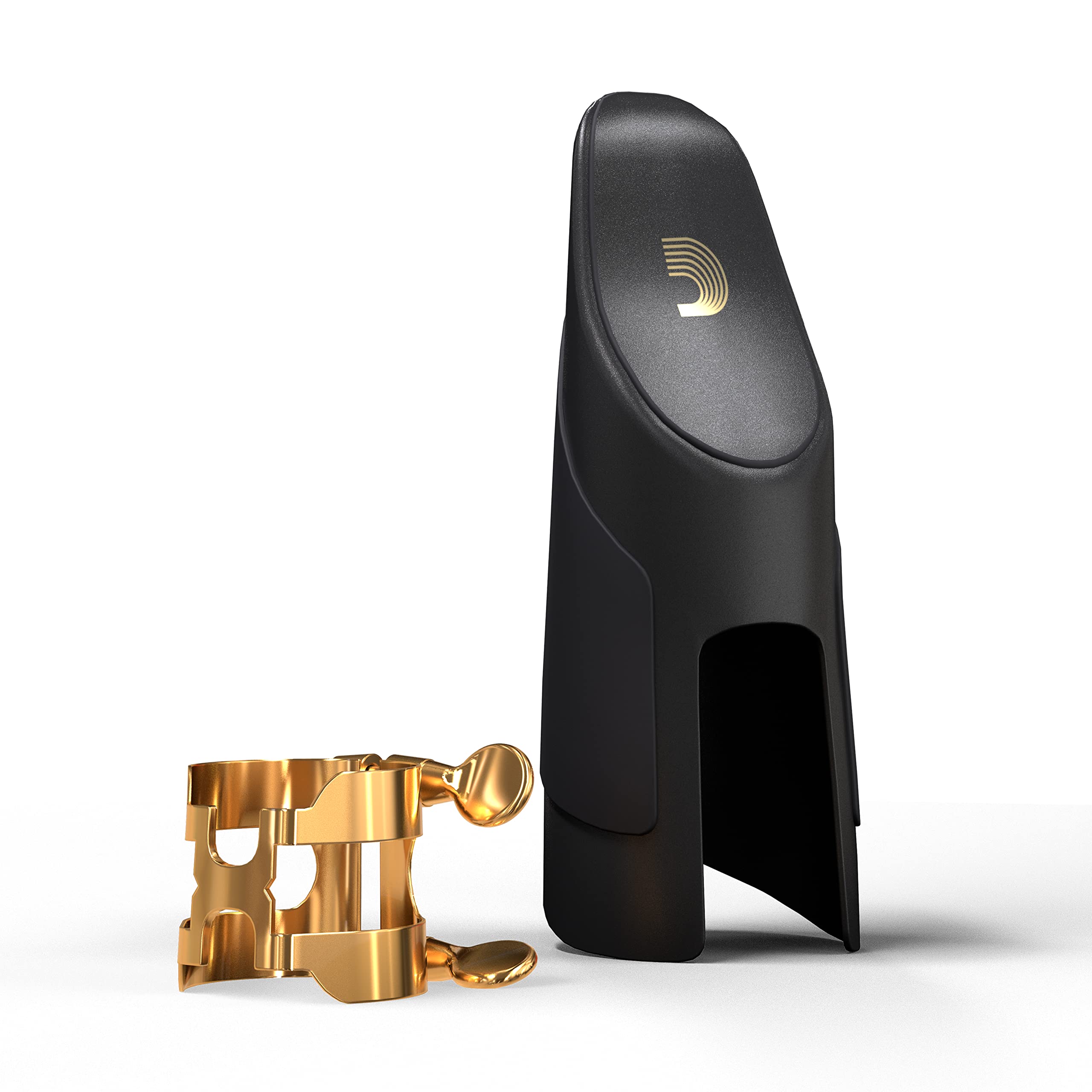 DAddario H-Ligature & Cap, Tenor Sax for Metal Link Mouthpieces, Gold-plated