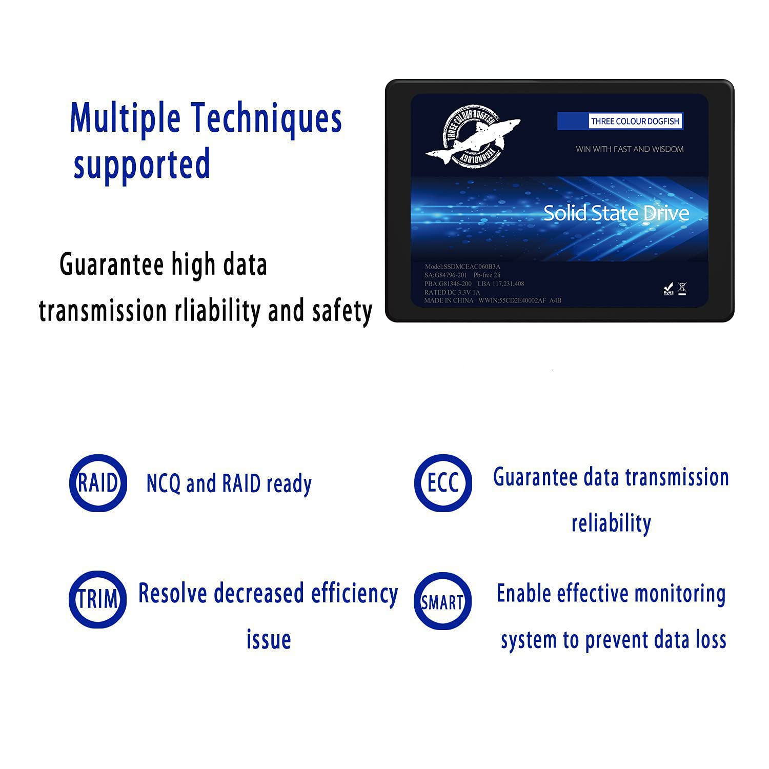 Dogfish 64Gb 2.5'' Internal Ssd, 3D Nand Solid State Drive, Sata Iii 6Gb/S 2.5 Inch 7Mm (0.28   ), Read Up To 400Mb/S   (2.5 64G