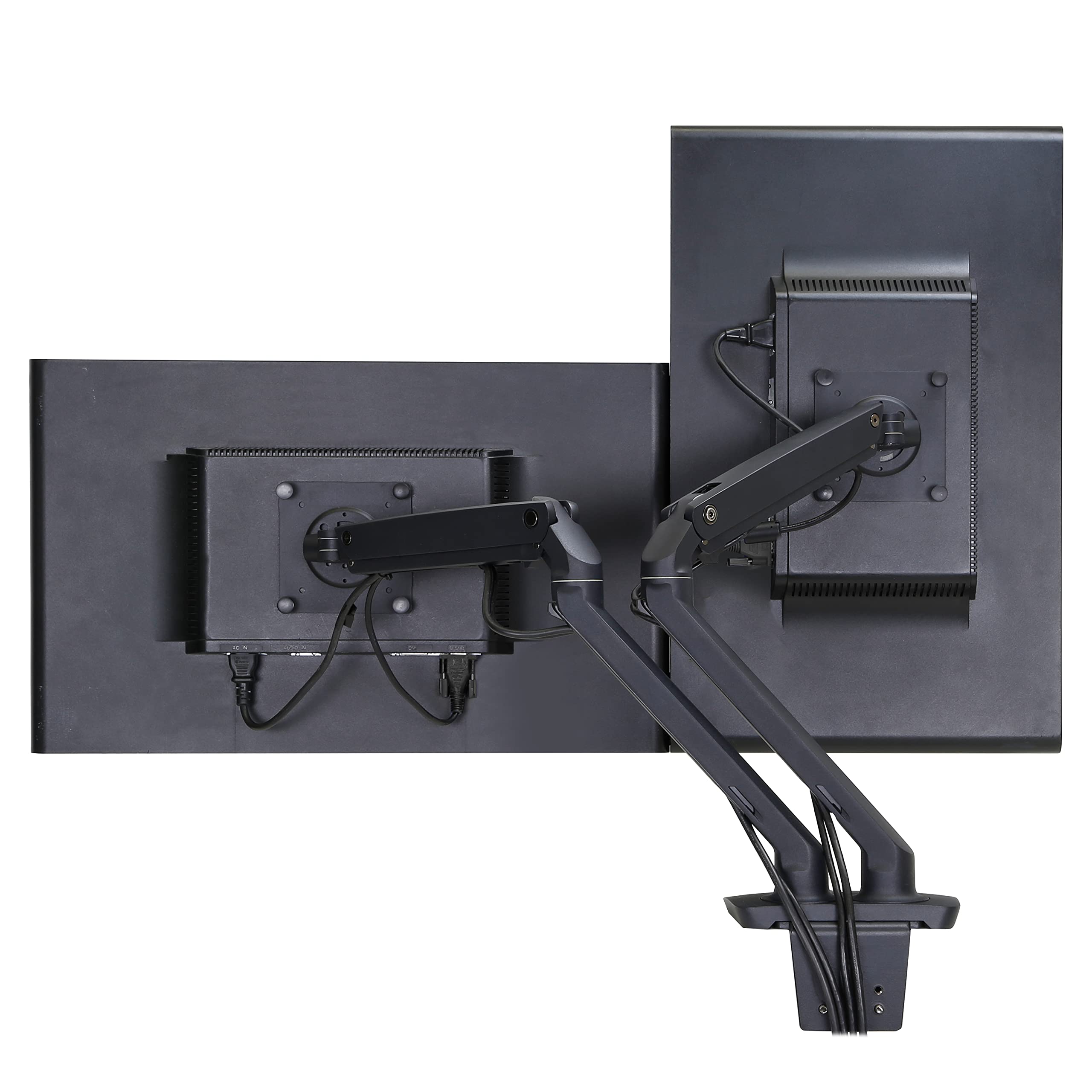 Ergotron � MXV Dual Monitor Arm, VESA Desk Mount � for 2 Monitors Up to 24 Inches, 7 to 20 lbs Each � Matte Black