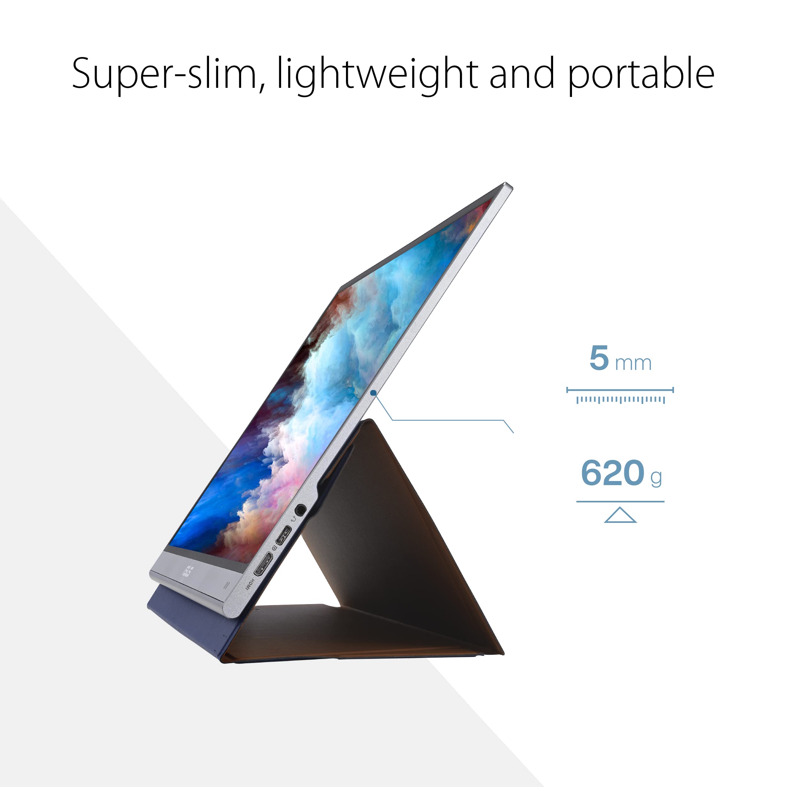 Asus Zenscreen Oled 15.6    1080P Portable Monitor (Mq16Ah) - Full Hd, 100% Dci-P3, 1Ms, Delta E < 2, Hdr-10, Eye Care, Usb Type