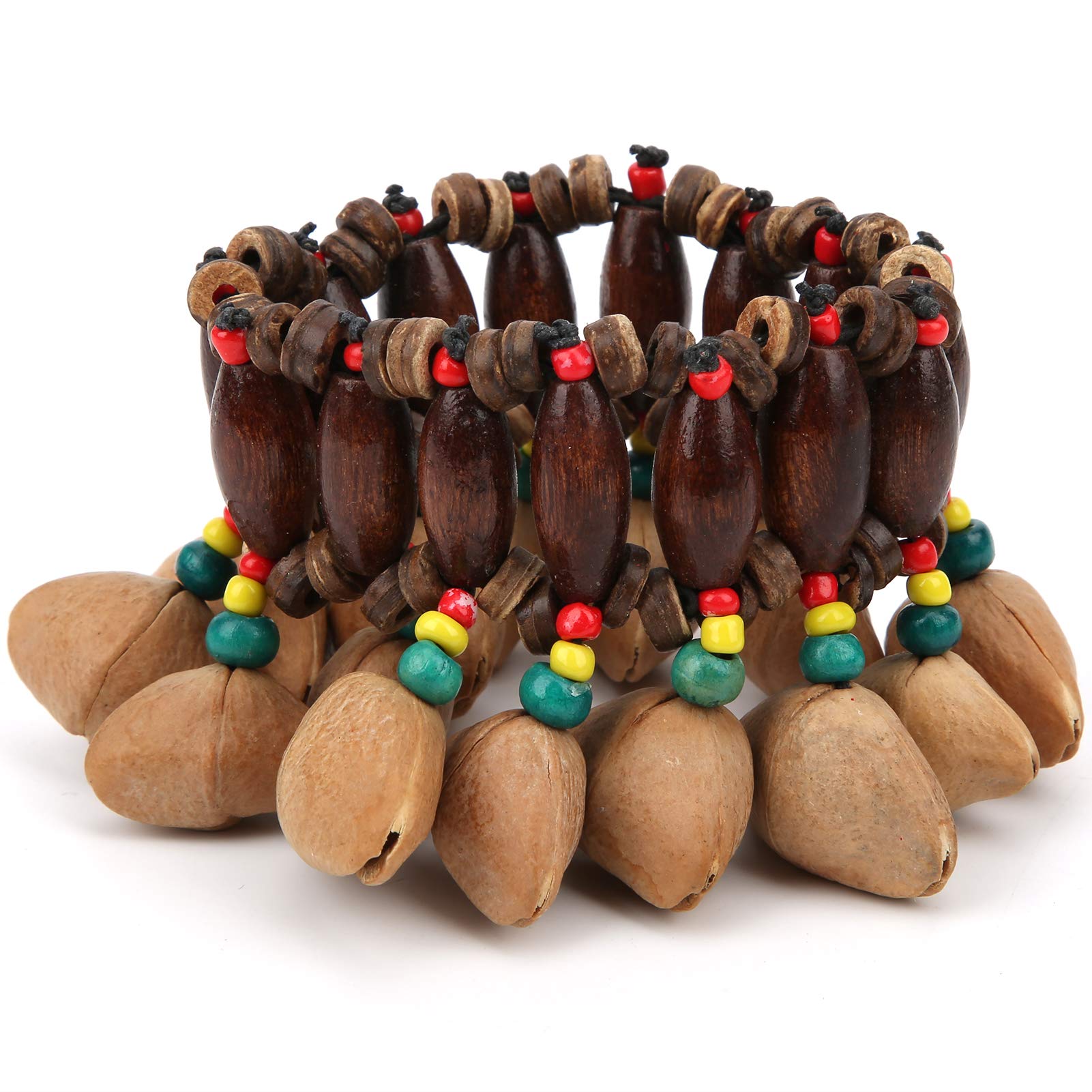 RiToEasysports African Nut Shell Bracelet, African Tribal Drum Bracelet