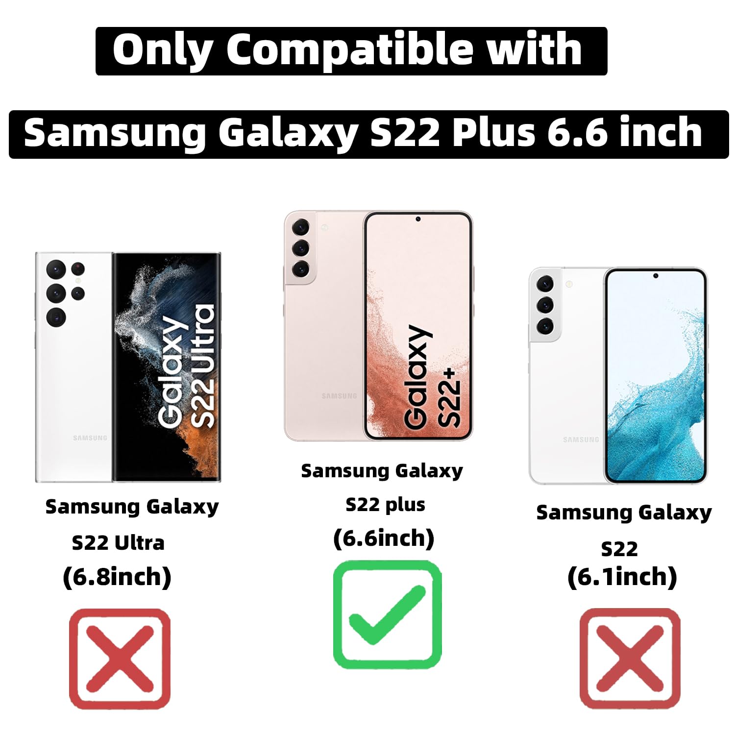 ZONRW Samsung Galaxy S22 Plus Case - Green Magnetic Bling Glitter Shockproof Clear Cover for Women, Cute Luxury Love Heart Design