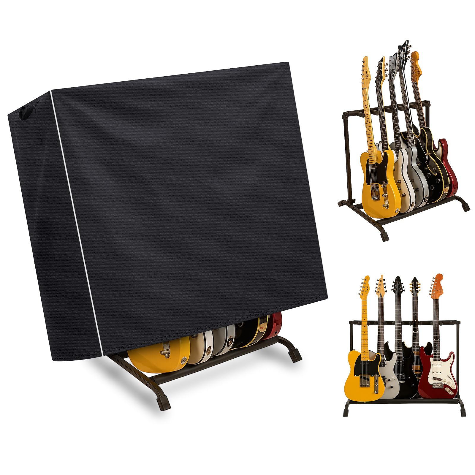 GliCraft Guitar Stand Cover 43 H x 47 L x 19 W Heavy Duty Acoustic/Electric Guitar Stand Storage Cover Dust Proof Scratch Re