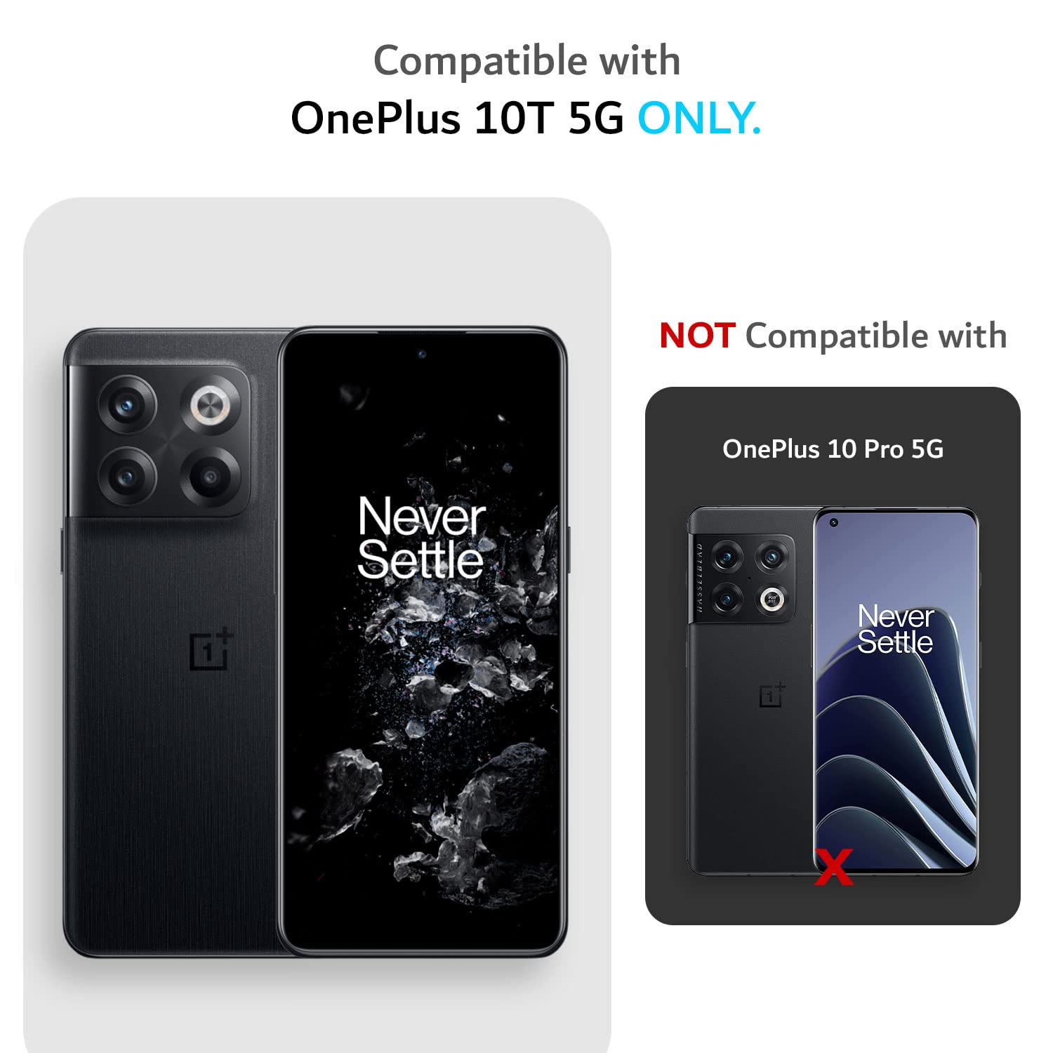 Tudia Dualshield Grip Designed For Oneplus10T Case 5G, [Mergegrip] Shockproof Military Grade Slim Dual Layer Protection For Onep