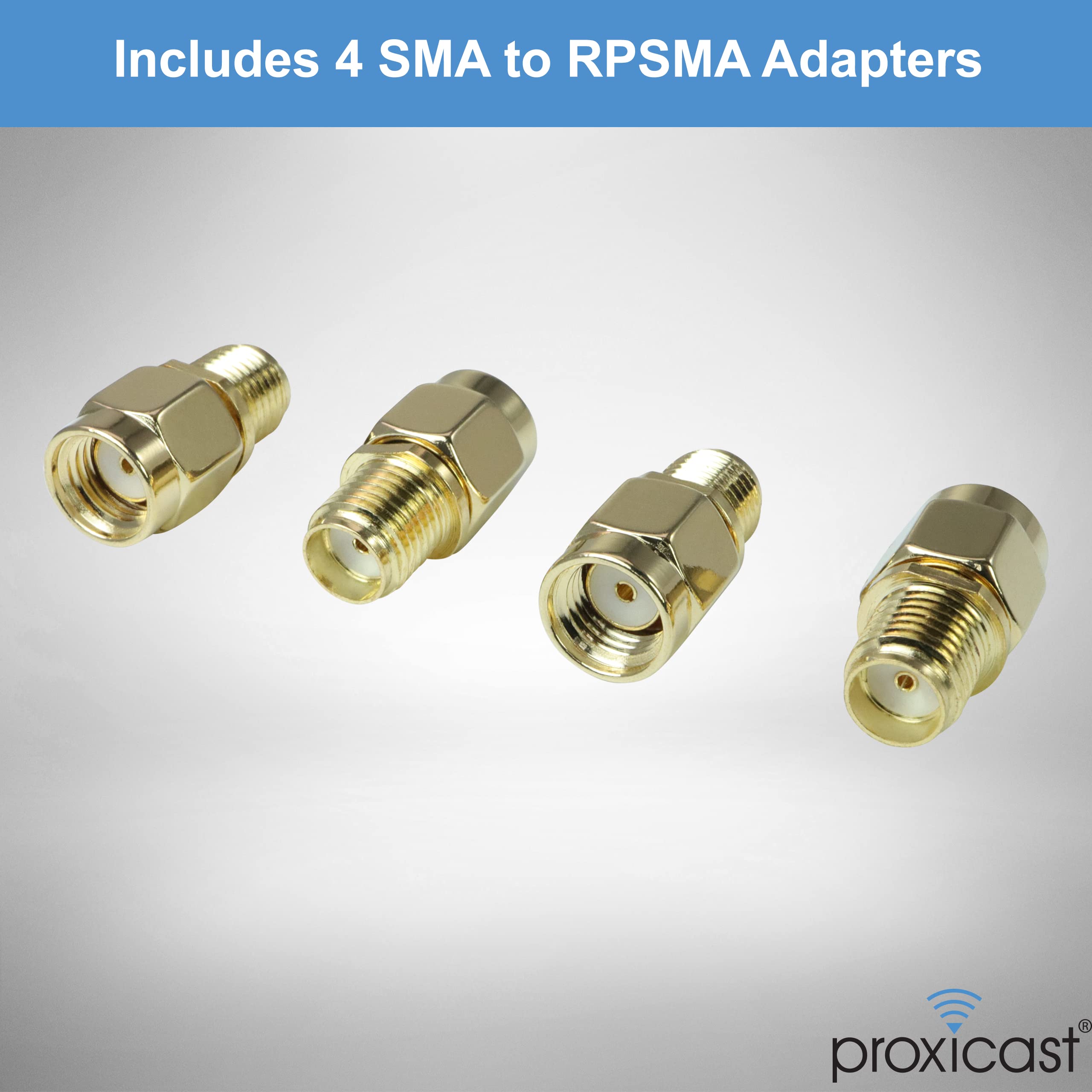 Proxicast 7 In 1 Pro Grade Mimo 4G/5G + Wifi + Gps Flexible Combination Screw Mount Vehicle Antenna Compatible With Cisco, Cradl