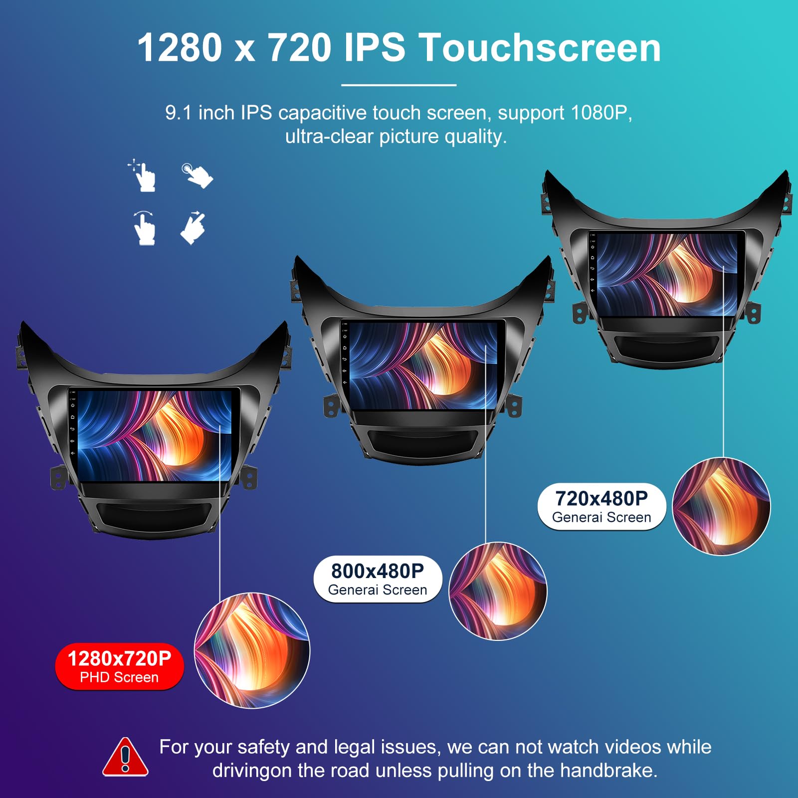 5G Wifi 4Gb+32Gb Car Stereo Upgrade Radio For Hyundai Elantra 2011 2012 2013,9.2 Inch Touch Screen Radio Head Unit With Wireless