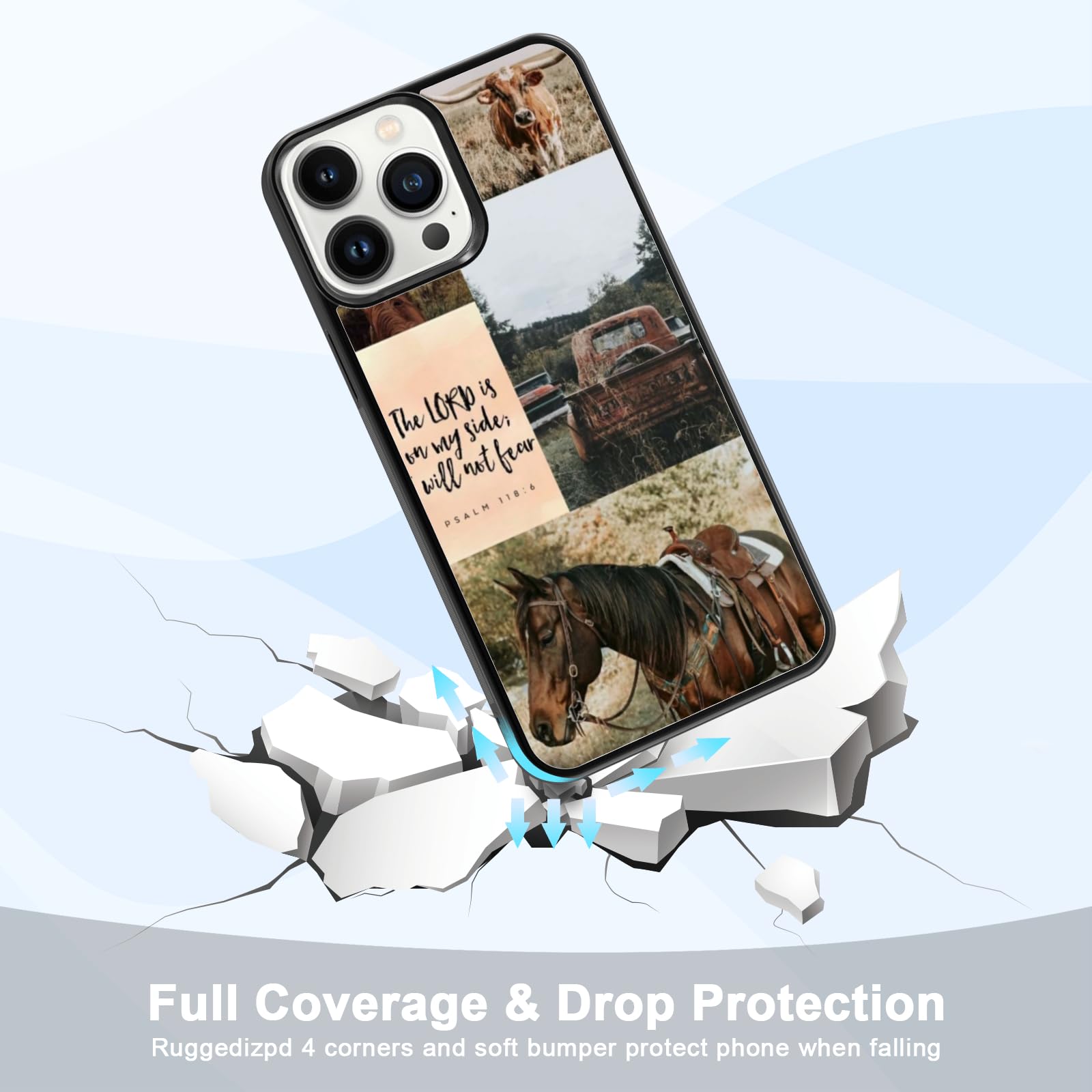 Traday Western Phone Case Compatible With Iphone 14 Pro Max Horse Phone Case
