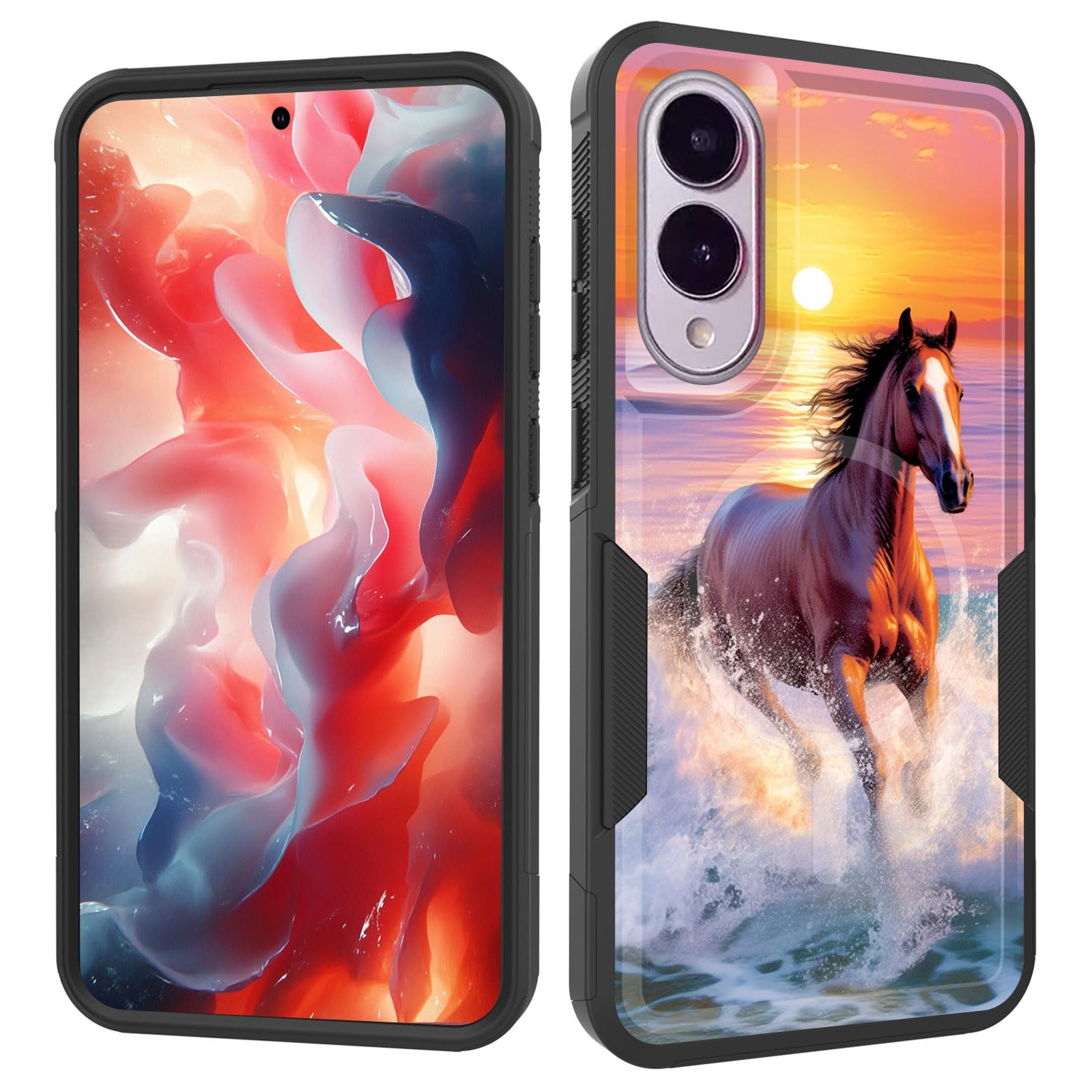 Zqlplzr Magnetic For Galaxy S25 Edge Case,[Compatible With Magsafe] [Military Grade Drop Protection] Heavy Duty Shockproof Phone