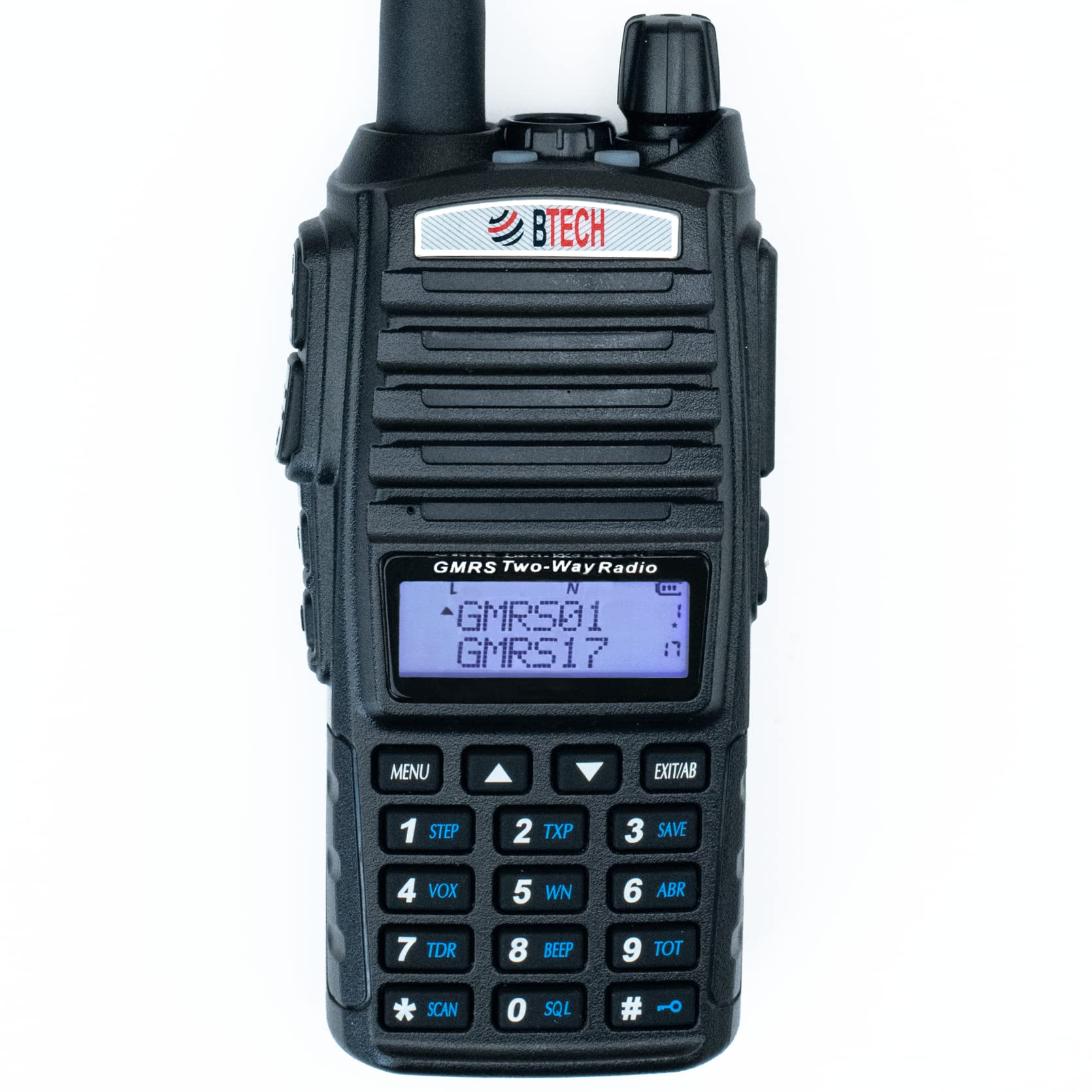 BTECH GMRS-V2 5W 200 Fully Customizable Channels GMRS Two-Way Radio. USB-C Charging, IP54 Weatherproof, Repeater Compatible, Dua