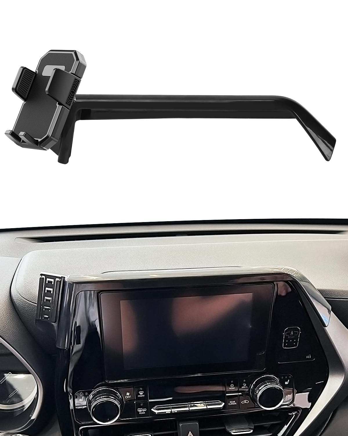Car Phone Mount For Toyota Highlander 2020 2021-2023 2024 2025 Accessories 8-Inch Screen 360 Rotation Smartphone Car Phone Holde