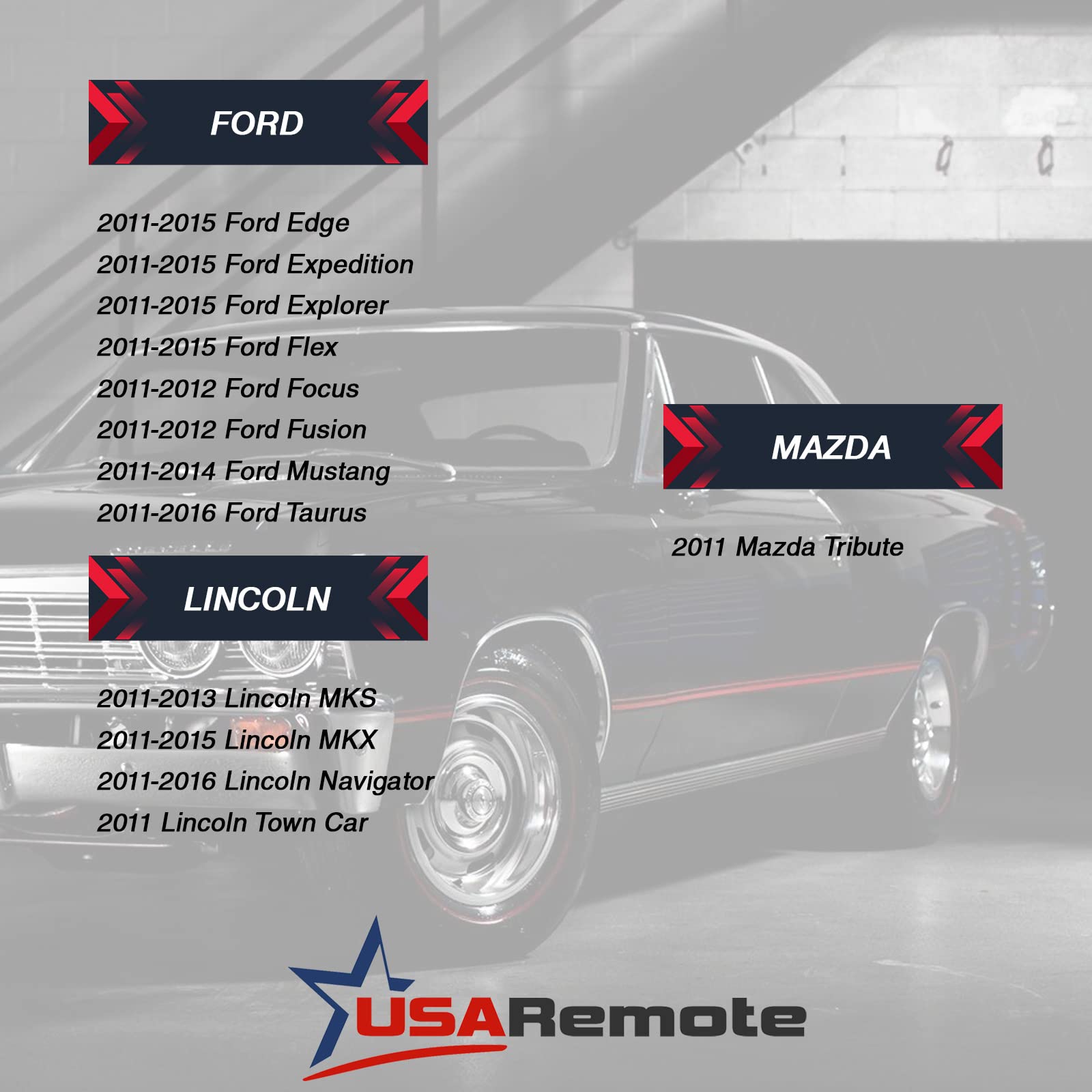 Car Key Fob Keyless Entry Remote Start Fits Ford, Lincoln, Mercury, Mazda (Cwtwb1U793 5-Btn) - Guaranteed To Program