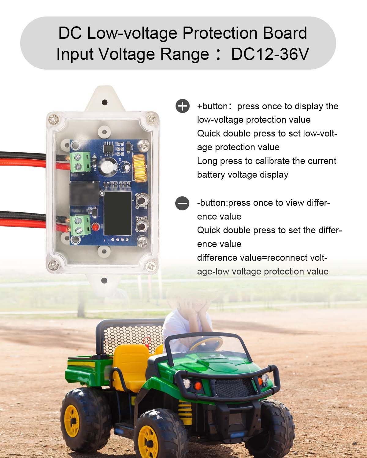 Power Wheel Battery Adapter Kit Fit For Ryobi 18V Lithium Battery, Battery Adapter Converter Kit, With Fuse Terminal & Protectiv