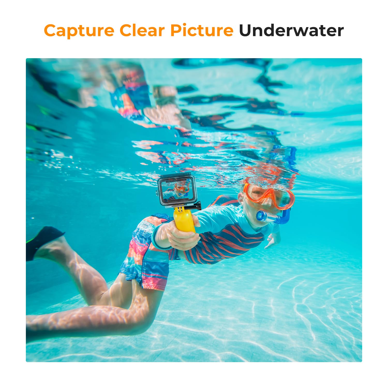 K&F Concept Waterproof Case With Dive Filters Compatible With Gopro Hero 12/11/10/9 Black, Protective Underwater Dive Housing Ca