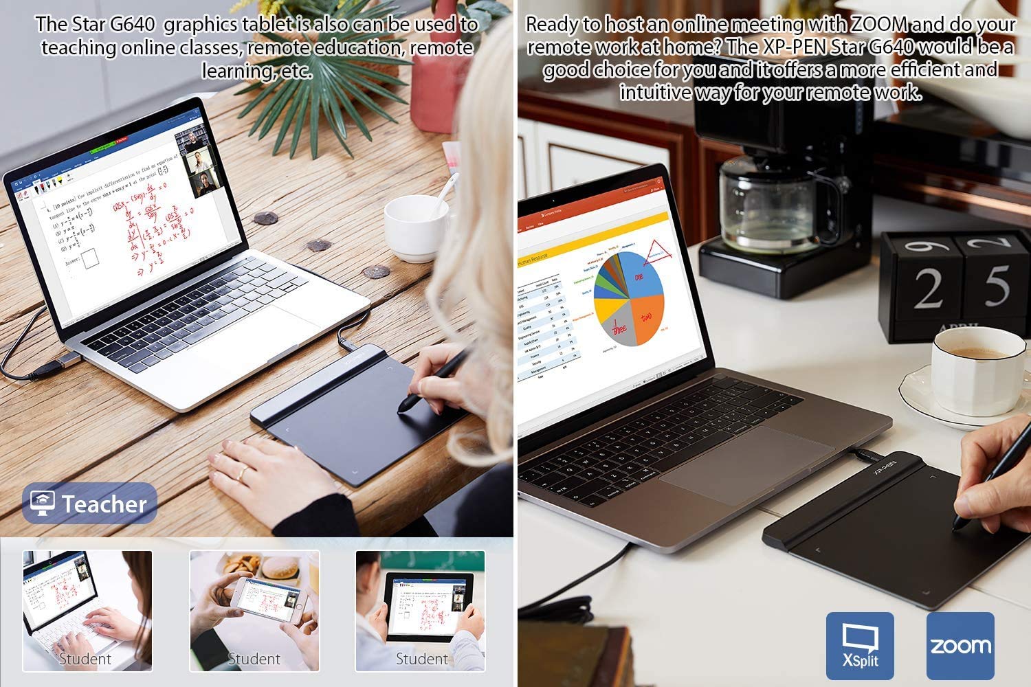 Drawing Tablet Xppen Starg640 Digital Graphic Tablet 6X4 Inch Art Tablet With Battery-Free Stylus Pen Tablet For Mac, Windows An