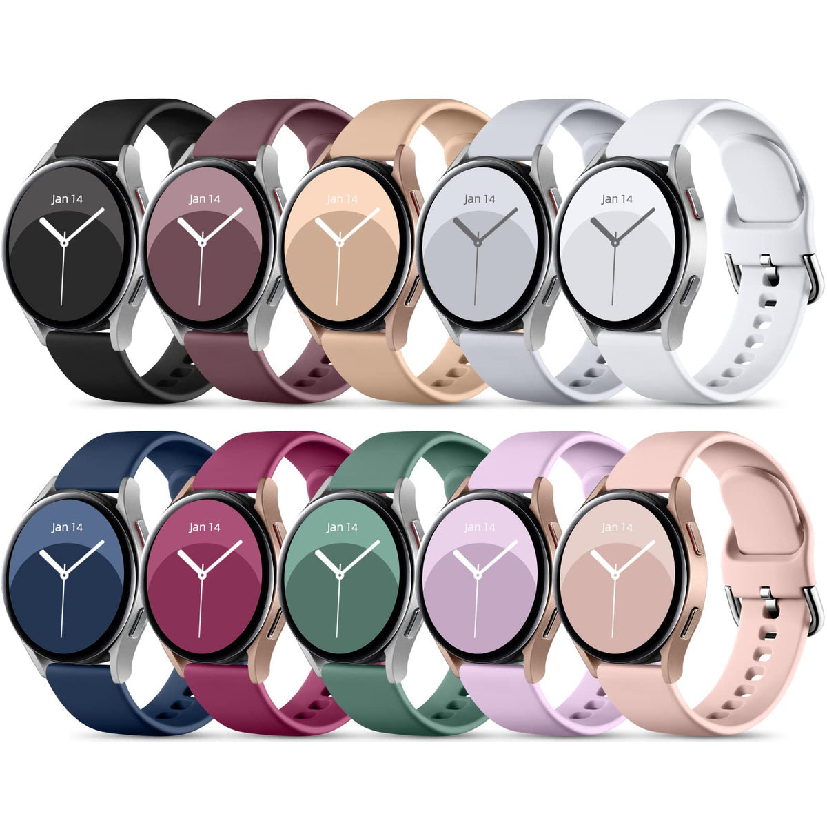 Daqin 10 Pack Bands Compatible With Samsung Galaxy Watch 7/6/5/4 40Mm 44Mm/Watch 6 Classic 43Mm 47Mm/Watch 5 Pro 45Mm/Watch 4 Cl