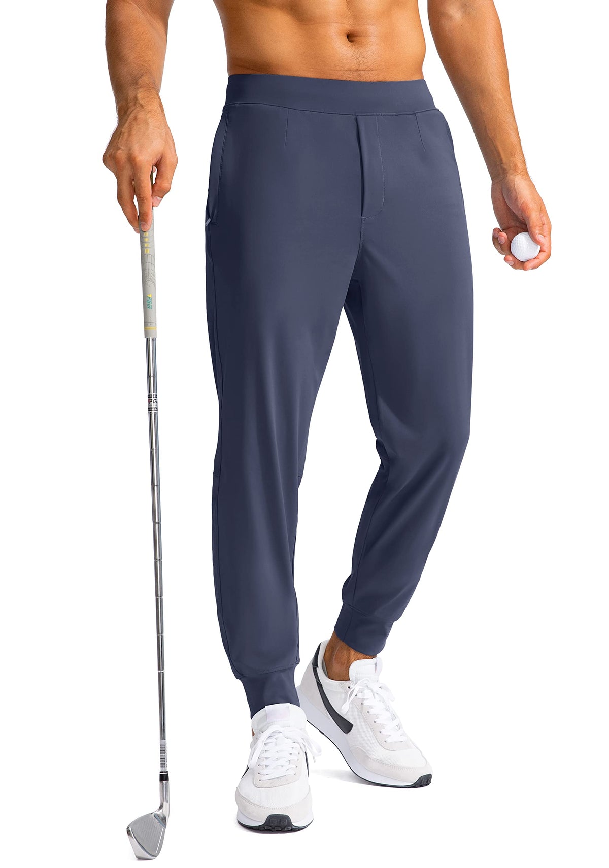 G Gradual Mens Golf Joggers Pants With Zipper Pockets Stretch Sweatpants Slim Fit Track Pants Joggers For Men Work Running (Dust