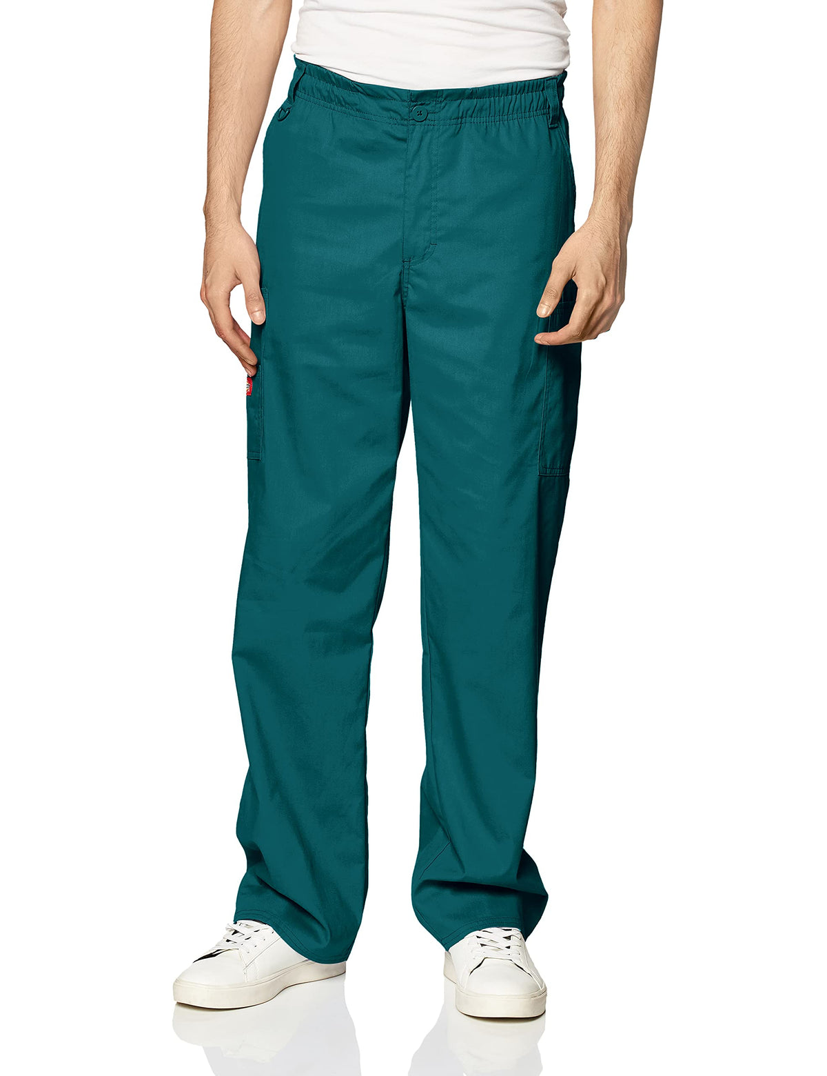 Dickies Mens Big And Tall Signature Elastic Waist Scrubs Pant, Hunter, Xxxxx Large