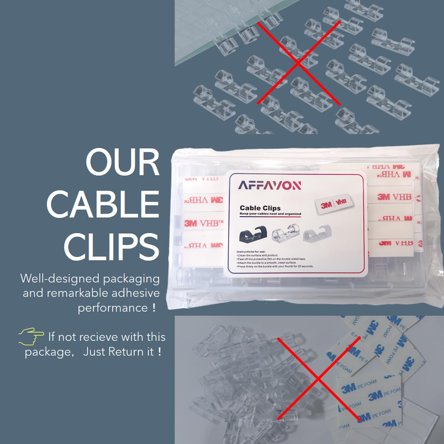 40Pcs Strong Adhesive Cable Clips,Wire Clips,Cord Organizer Cable Management Finisher Wire Clamp Wire Holder Cable Organizer Wir
