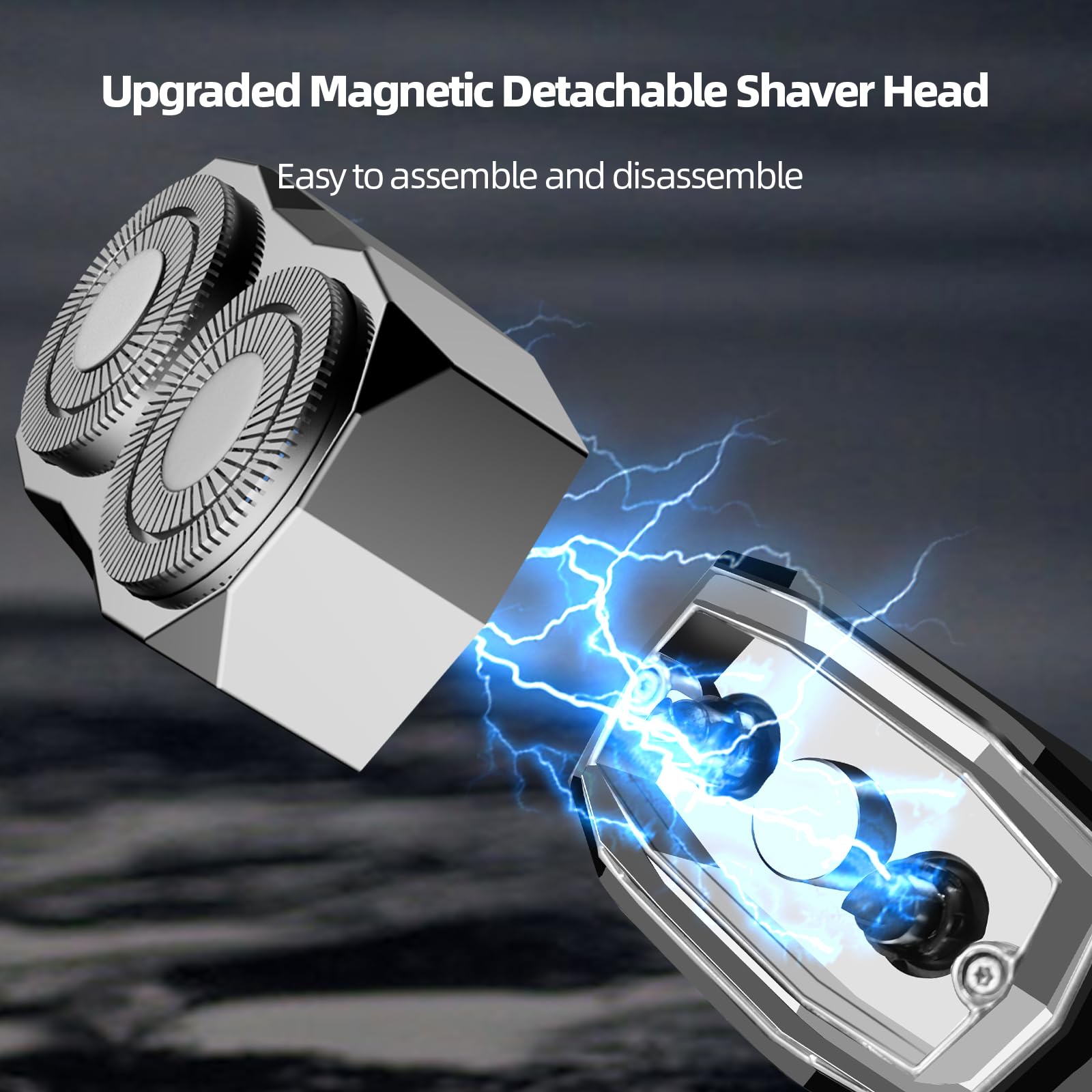 Cyberpunk Mini Electric Shaver, Portable Electric Razor For Men, Travel Shaver With Smart Display, Ipx7 Waterproof, Wet & Dry Sh