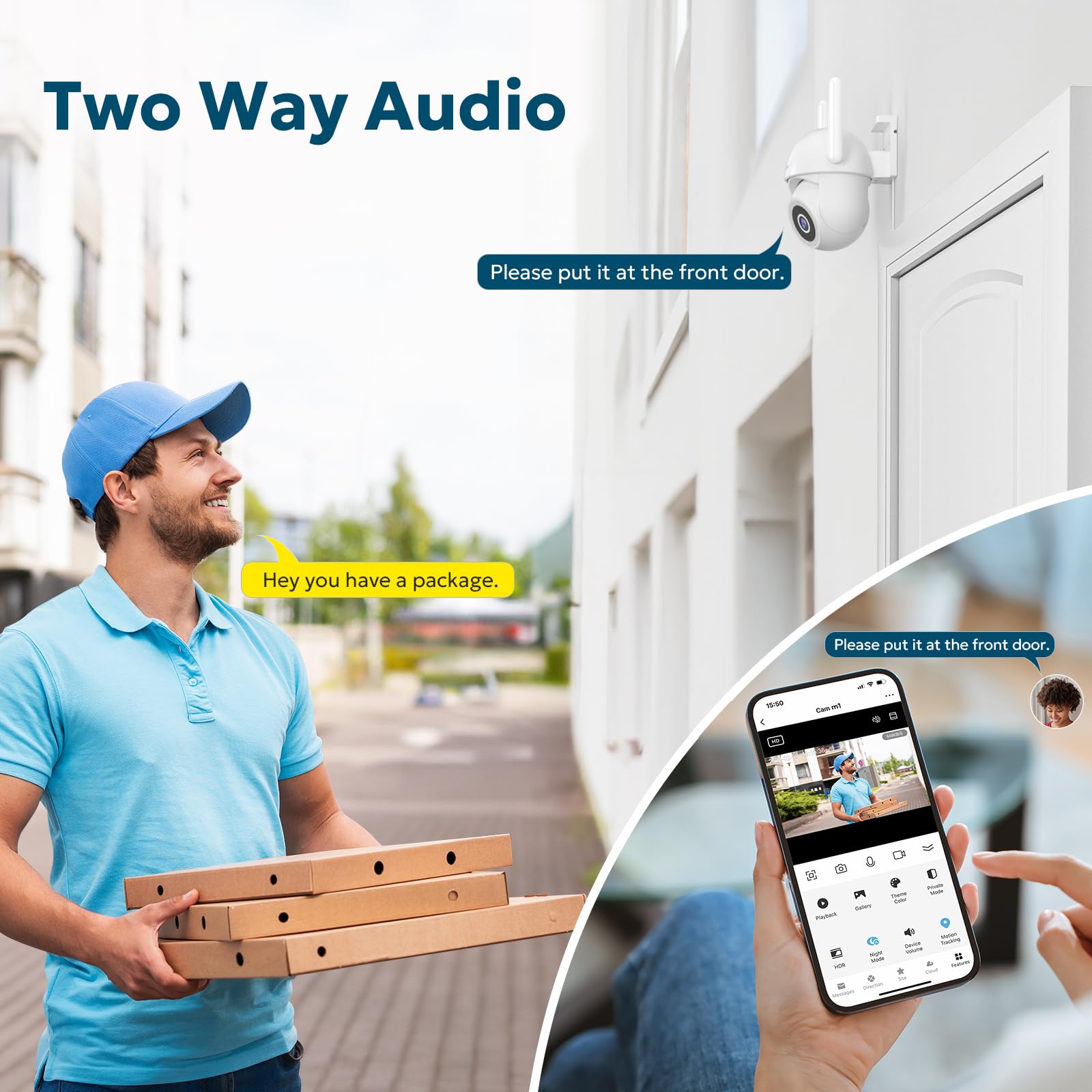 Litokam 5Mp Security Camera Outdoor, 5G/2.4G Wifi Home Security Camera Outside With Color Night Vision, 360 Ptz Wireless Camera