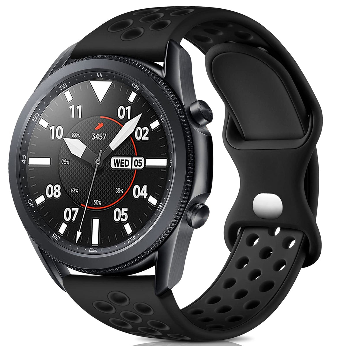 Easuny Sport Band Compatible For Samsung Galaxy Watch 3 45Mm/Galaxy Watch 46Mm /Gear S3 Frontier,22Mm Quick Release Silicone Bre
