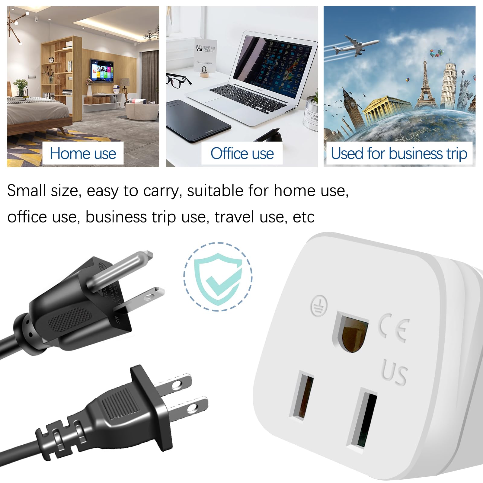 European Travel Plug Adapter, Type C Adapter, 2 Pack Us To Europe Plug Adapter, Adapter For Europe Plug, European Plug Adapter,