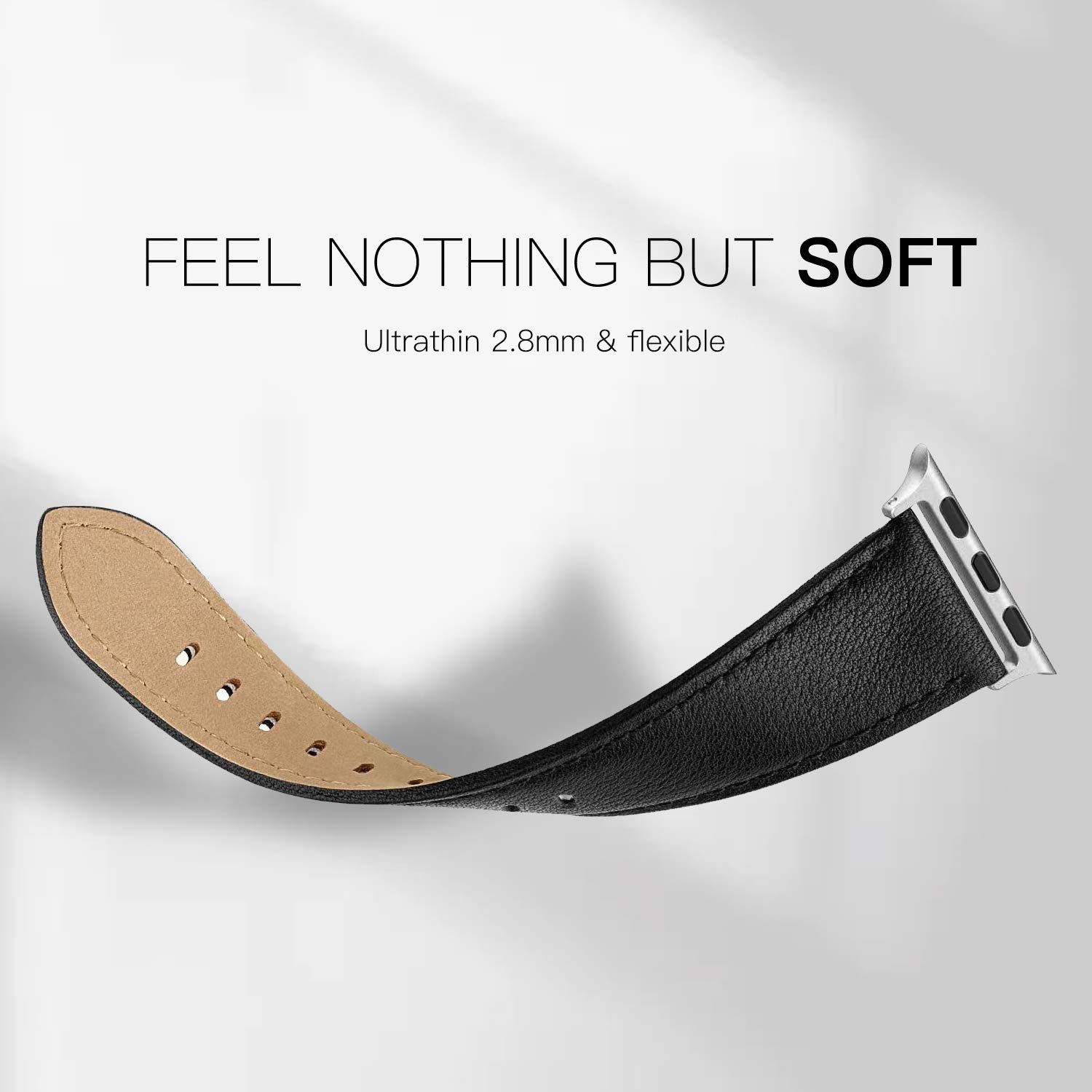 Edimens Leather Bands Compatible With Apple Watch 42Mm 44Mm, Genuine Leather Vintage Strap Classic Buckle Compatible With Apple