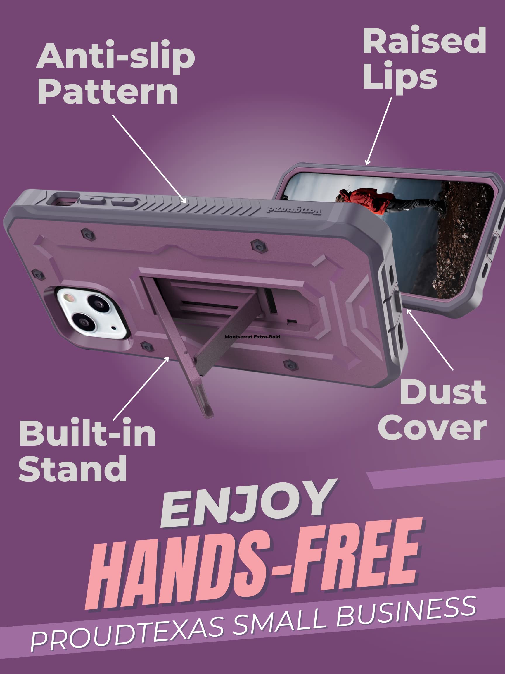 Caseborne Armadillotek V Compatible With Iphone 14 / Iphone 13 Case   [Up To 21 Feet Drop Proof]   Military Grade Full Body Heav