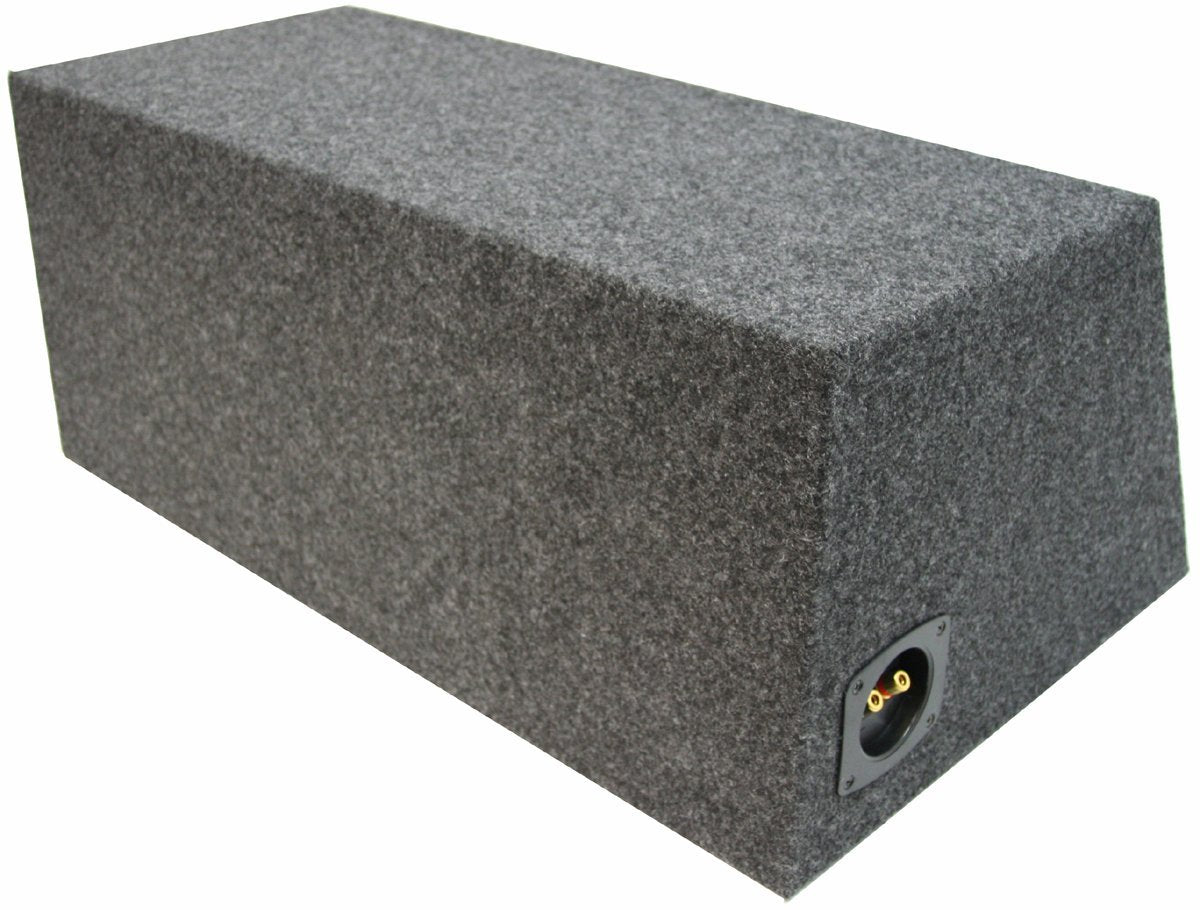 American Sound Connection Car Audio Dual 15'' Sealed Subwoofer Slanted Hatchback Stereo Sub Box Enclosure