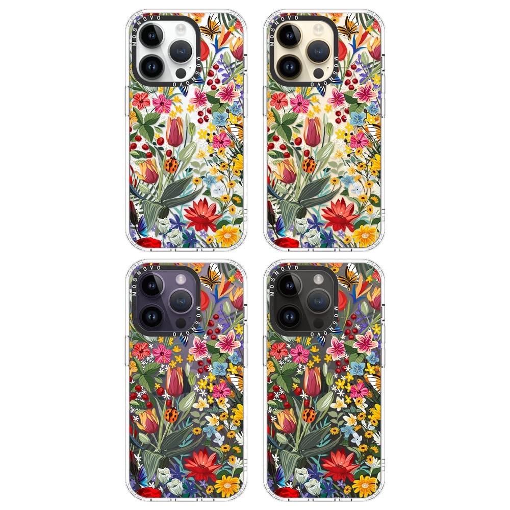 Mosnovo For Iphone 14 Pro Case, [Buffertech 6.6 Ft Drop Impact] [Anti Peel Off] Clear Shockproof Tpu Protective Bumper Phone Cas