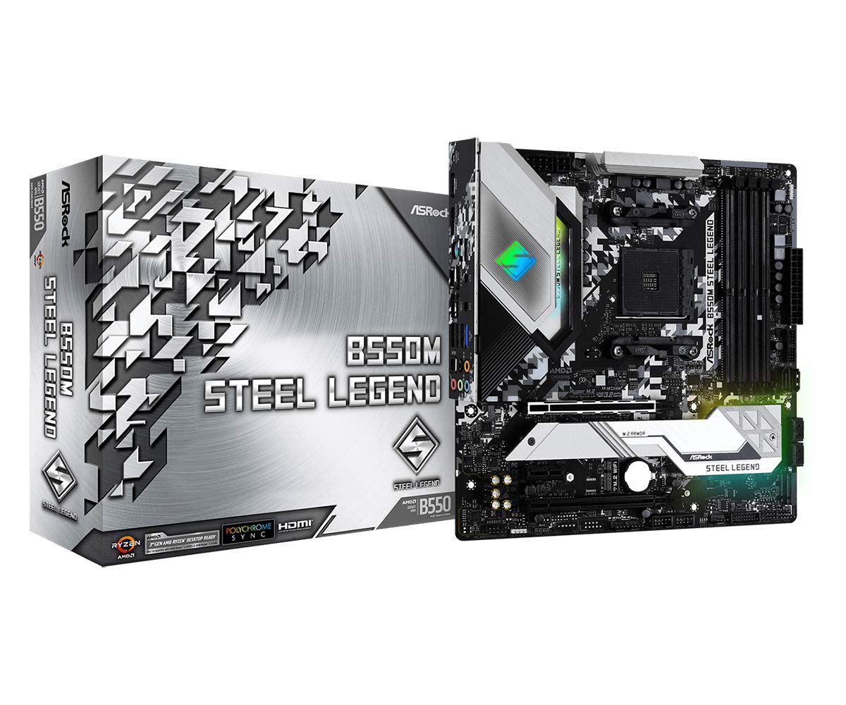 Asrock B550M Steel Legend Supports 3Rd Gen Amd Am4 Ryzen
