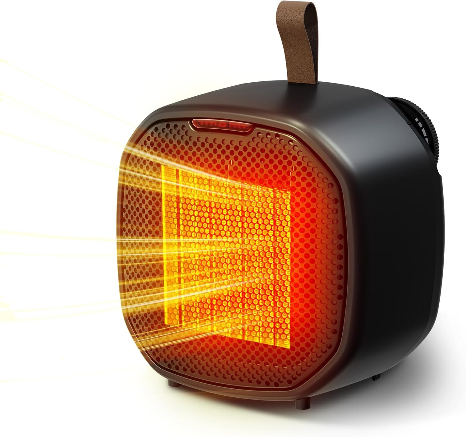 Electactic Portable Ceramic Space Heater w/Thermostat, 1500W Indoor Electric Space Heater Fan with Overheat and Tip-Over Protect