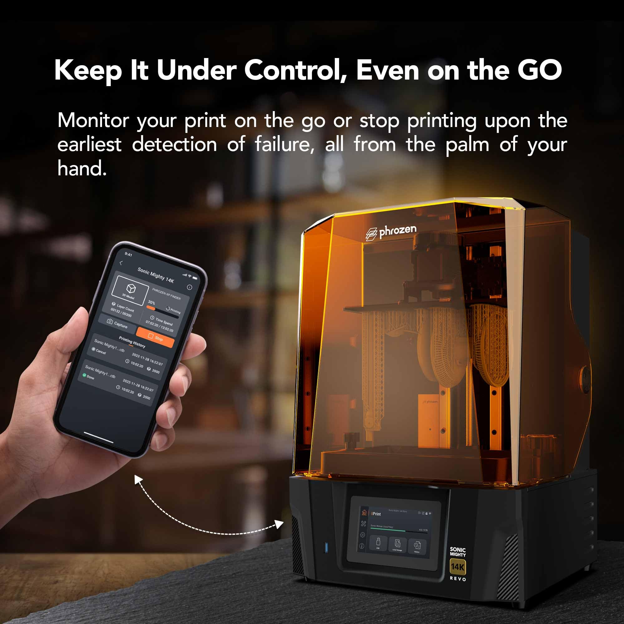 Phrozen Sonic Mighty Revo 14K Lcd Resin 3D Printer, 10.1 Monochrome Lcd, Tabletop 3D Printer With 16.8*24.8M Xy Resolution, 8.8*