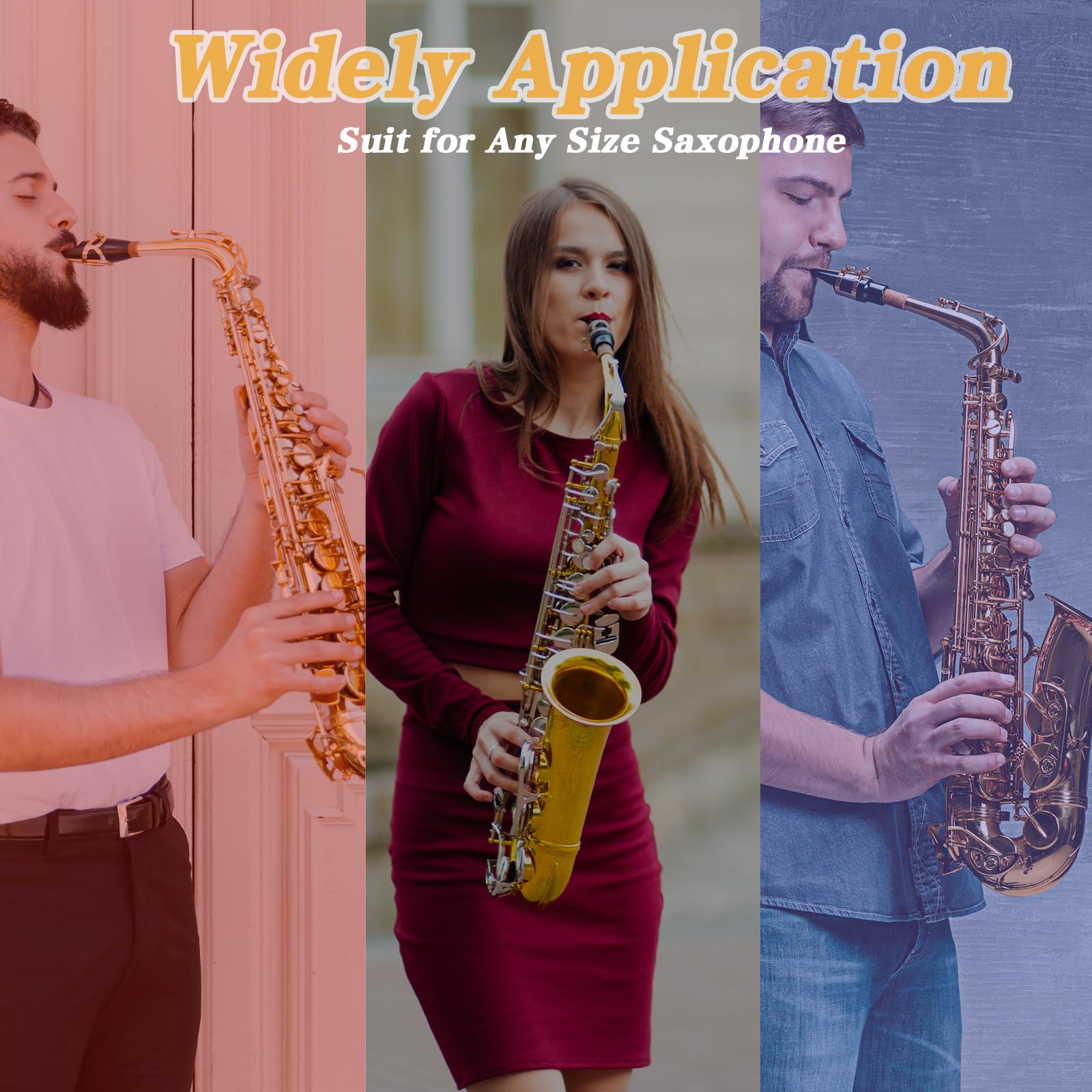 10Pcs Tenor Saxophone Reeds, Tenor Saxophone Accessories Strength 2.5 With Plastic Protective Cover, Orchestral Strings Accessor