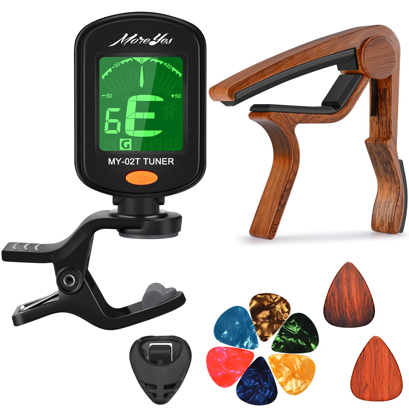 Moreyes Guitar Picks Guitar Capo Acoustic Guitar Accessories Trigger Capo With Free Guitar Picks (Gc 9 Rosewood)