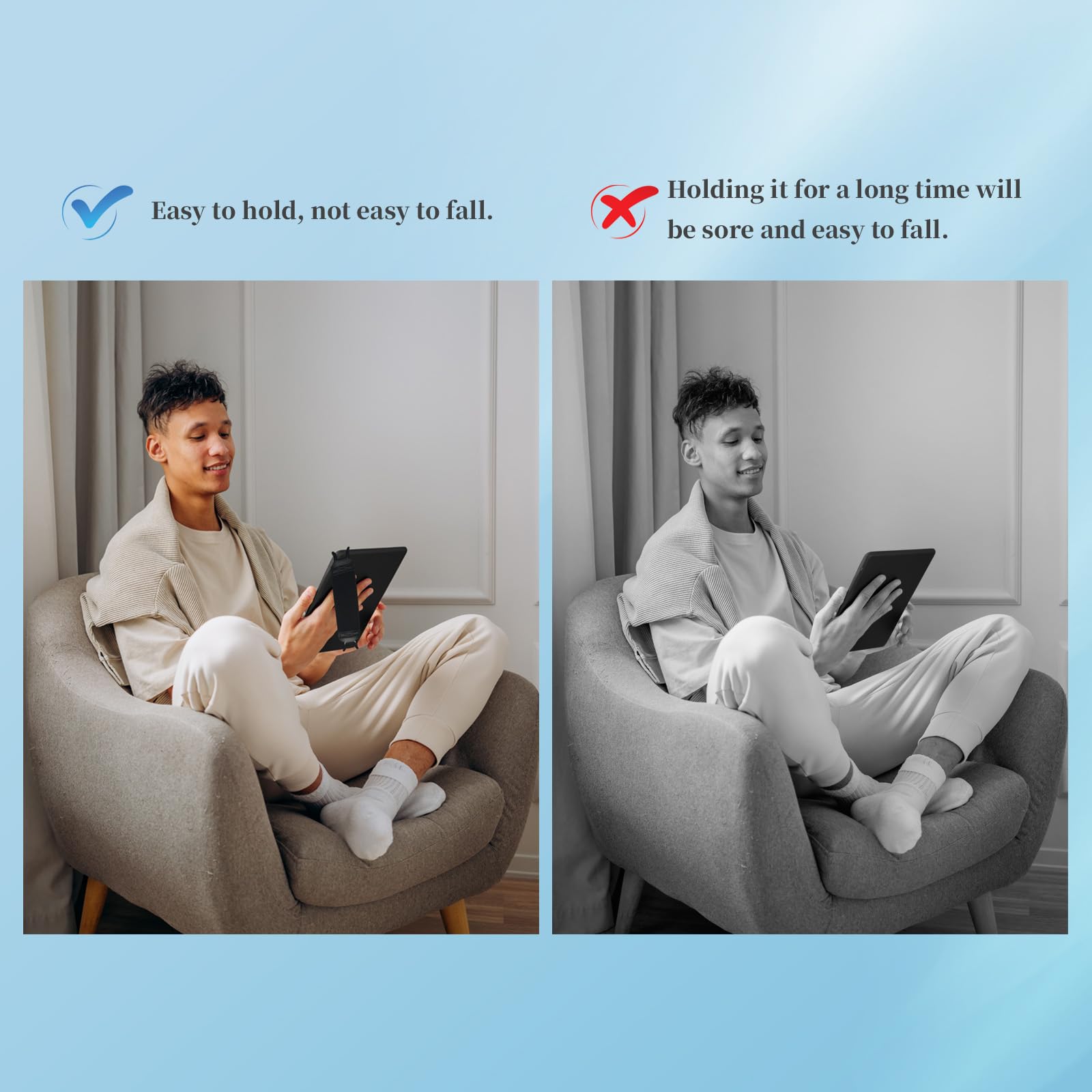 Gowjaw 2 Pack Hand Strap Holder For Kindle Ereaders Fire Tablet, Handle Grip For Tablet Ereaders Fire Tablet   Kindle/Kobo/Voyag