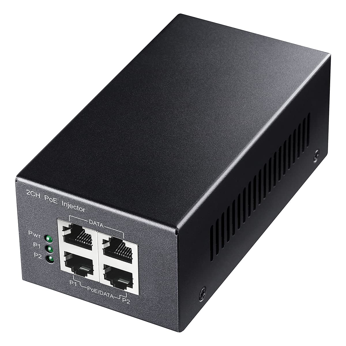 Cudy 2 Channel Gigabit Poe Injector, 10/100/1000Mbps, 2 Gigabit Input, 2 Poe Output, 2 X 30 Watts Poe Adapter, Wall Mount, Comply With 802.3At / 802.3Af, 48V