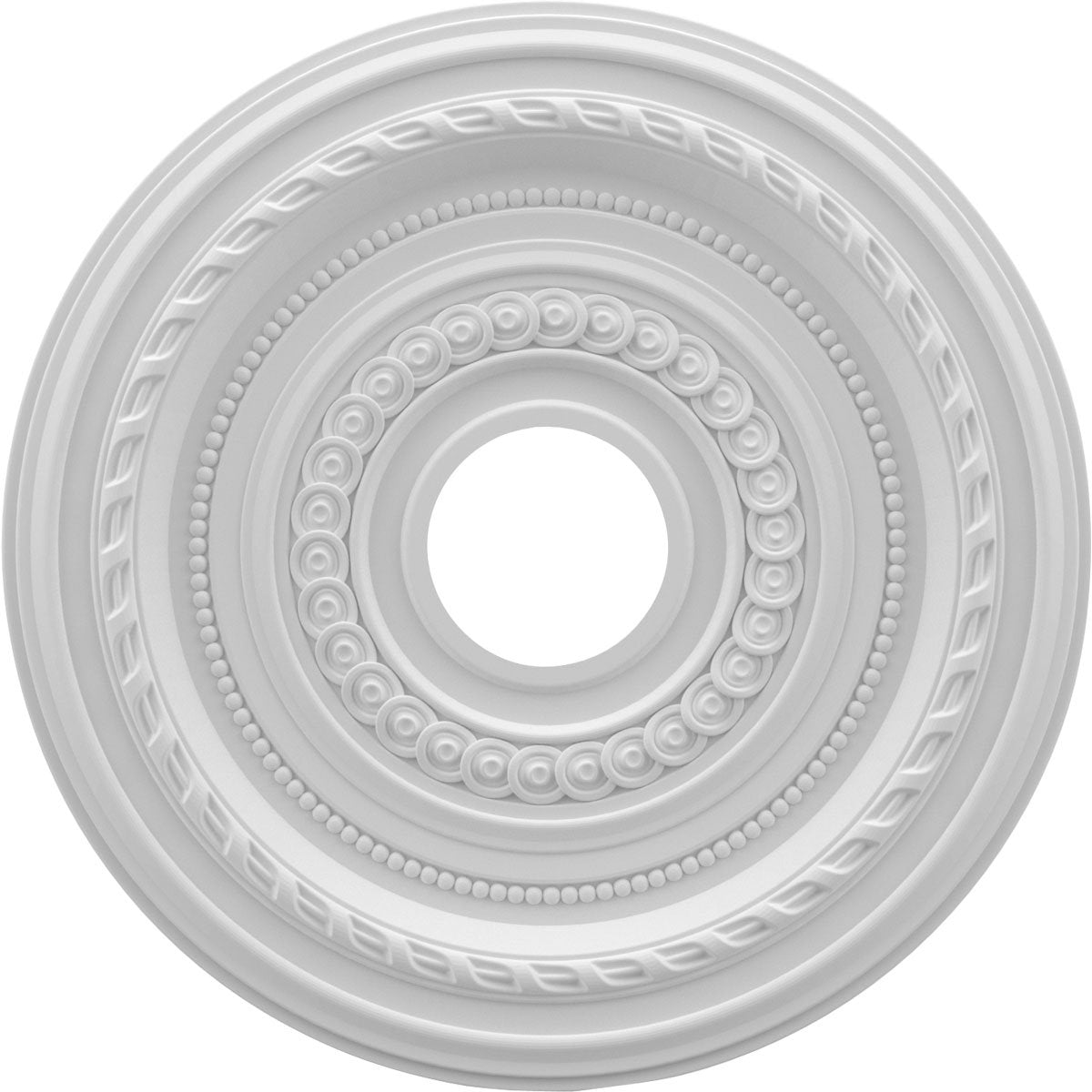 Ekena Millwork Cmp16Coamb Cole Thermoformed Pvc Ceiling Medallion (Fits Canopies Up To 4 1/2''), 16''Od X 3 1/2''Id X 1''P, Text