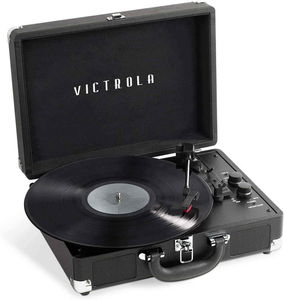 Victrola Journey+ Bluetooth Suitcase Record Player, Black (Vsc-400Sb-Blk-Sdf)