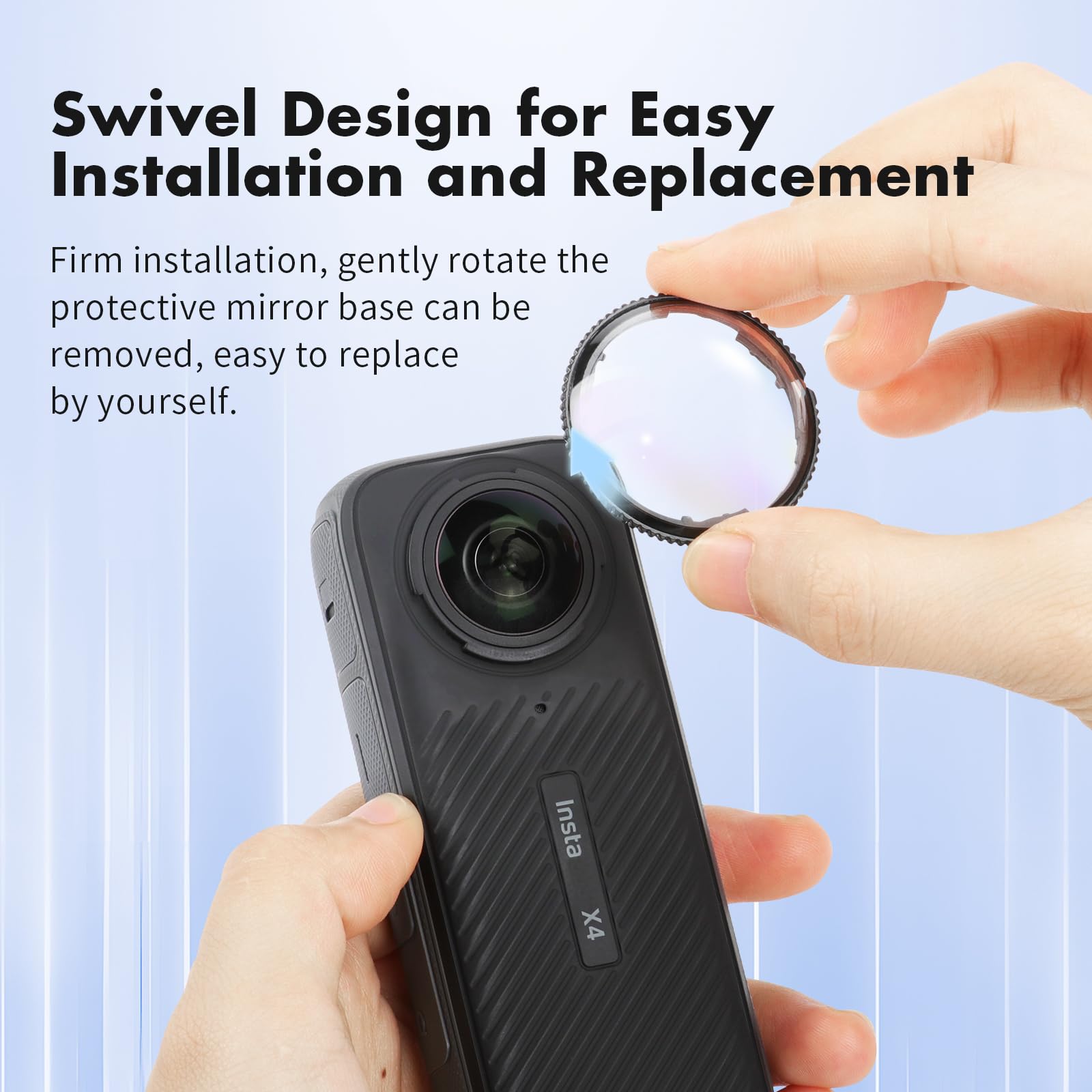 Seasky X4 Premium Lens Guards For Insta360 X4 Camera Accessories Scratch Resistant Optical Coated High Transparency Tempered Gla