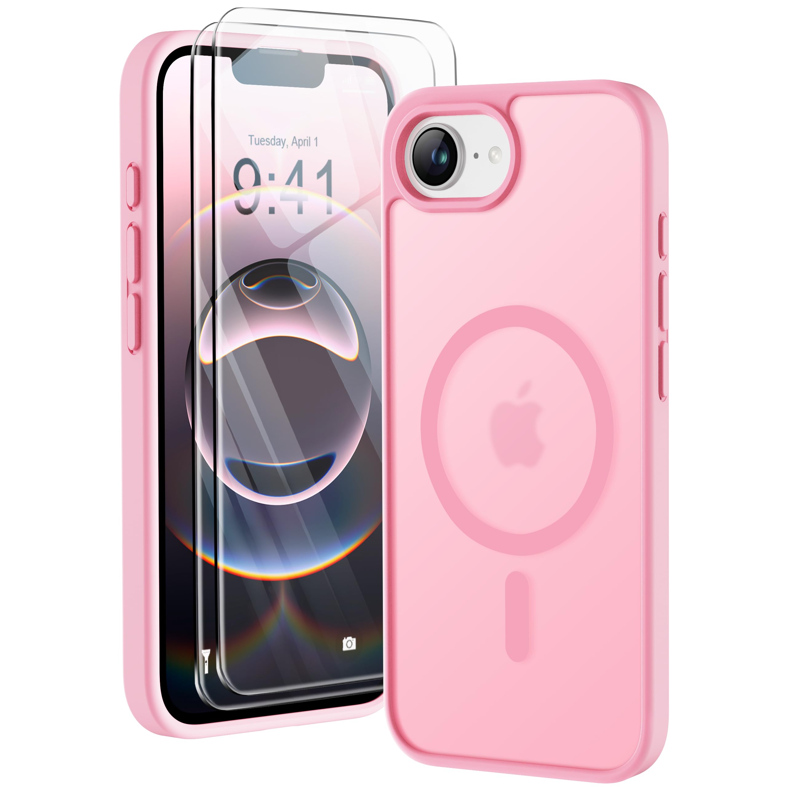 ORETECH Magnetic for iPhone 16e Case, [Compatible with MagSafe] [2 Pcs Screen Protectors+ Camera Lens Protector] [15 FT Drop Pro