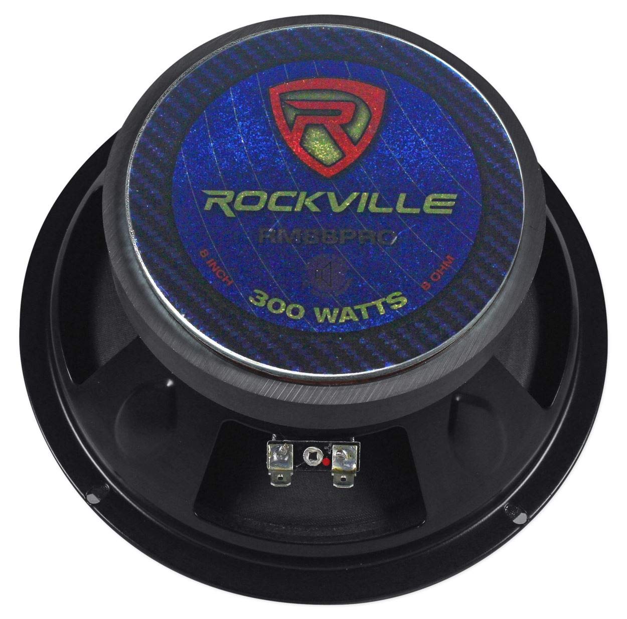 Rockville (4) Rm88Pro 8 8 Ohm 1200 Watt Spl Midrange/Mid-Bass Car Speakers