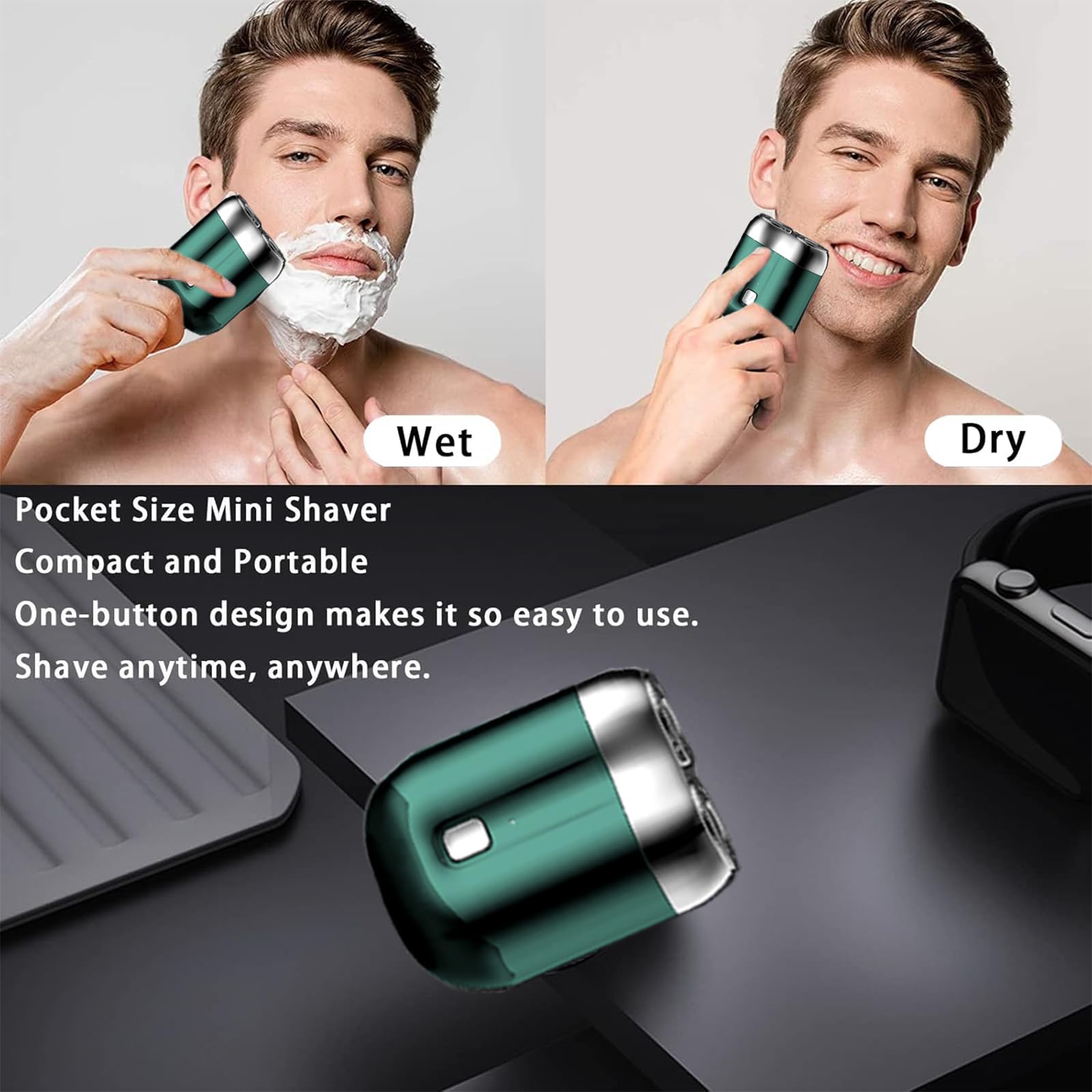 New Model Mini Dual Head Electric Shaver,Upgrade Pocket Shaver,2025 Mini Upgrade Pocket Shaver Usb For Home,Car,Travel,Washable