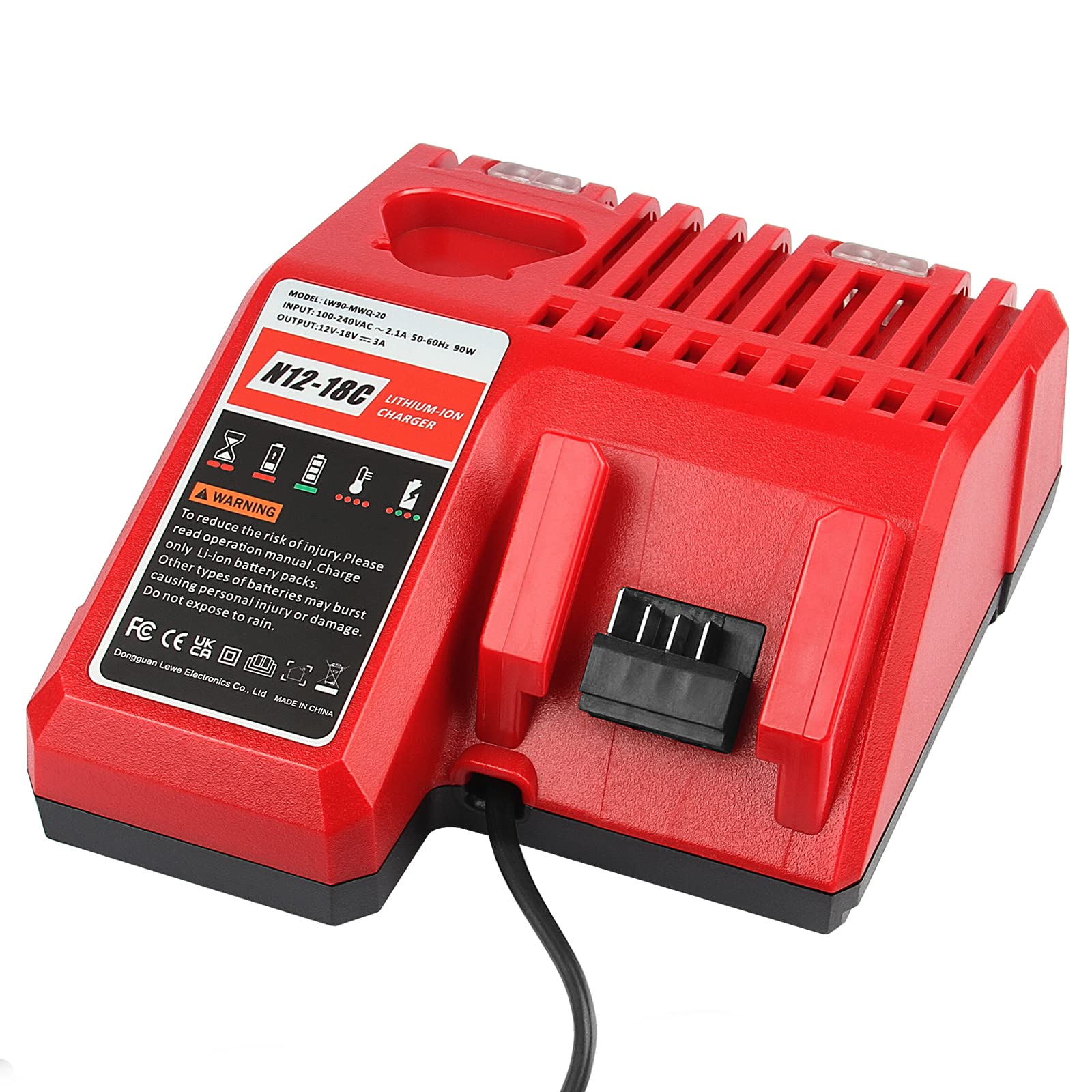 Replacement Charger For Mk12 & For Mk18 Rapid Charger For Mk 12V 18V Xc Lithium Ion Tools Battery Power Charger