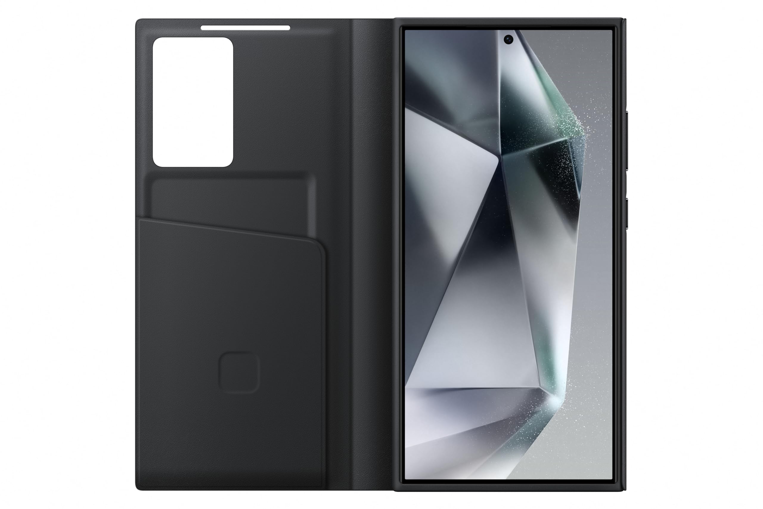 Samsung Smart View Wallet Smartphone Case Ef-Zs928 For Galaxy S24 Ultra, Mobile Phone Case, Card Slot, Viewing Window, Black